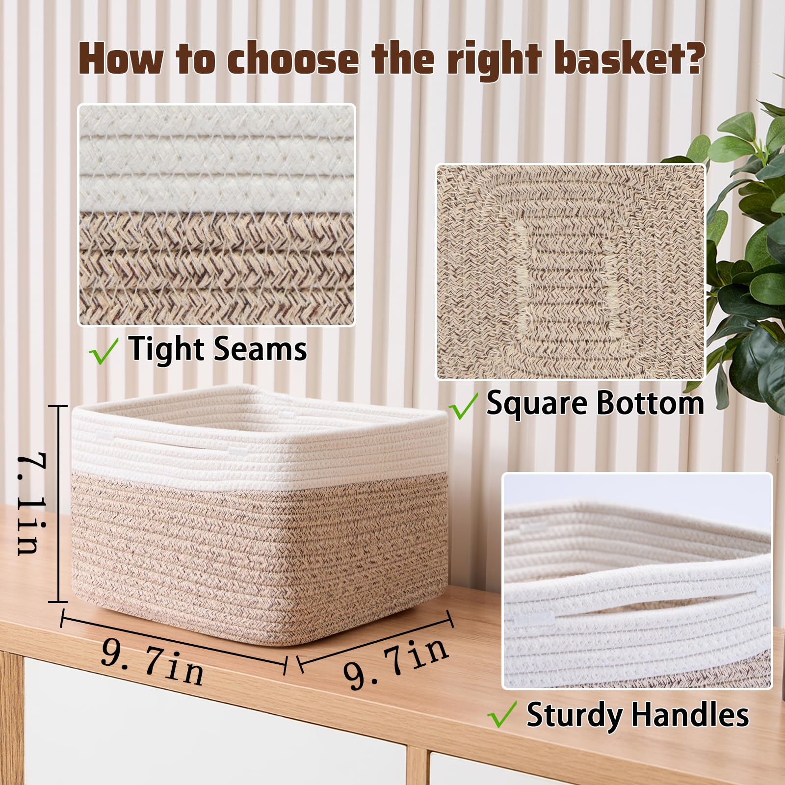 Small Organizing Baskets for Cubes Shelf (3 Count)