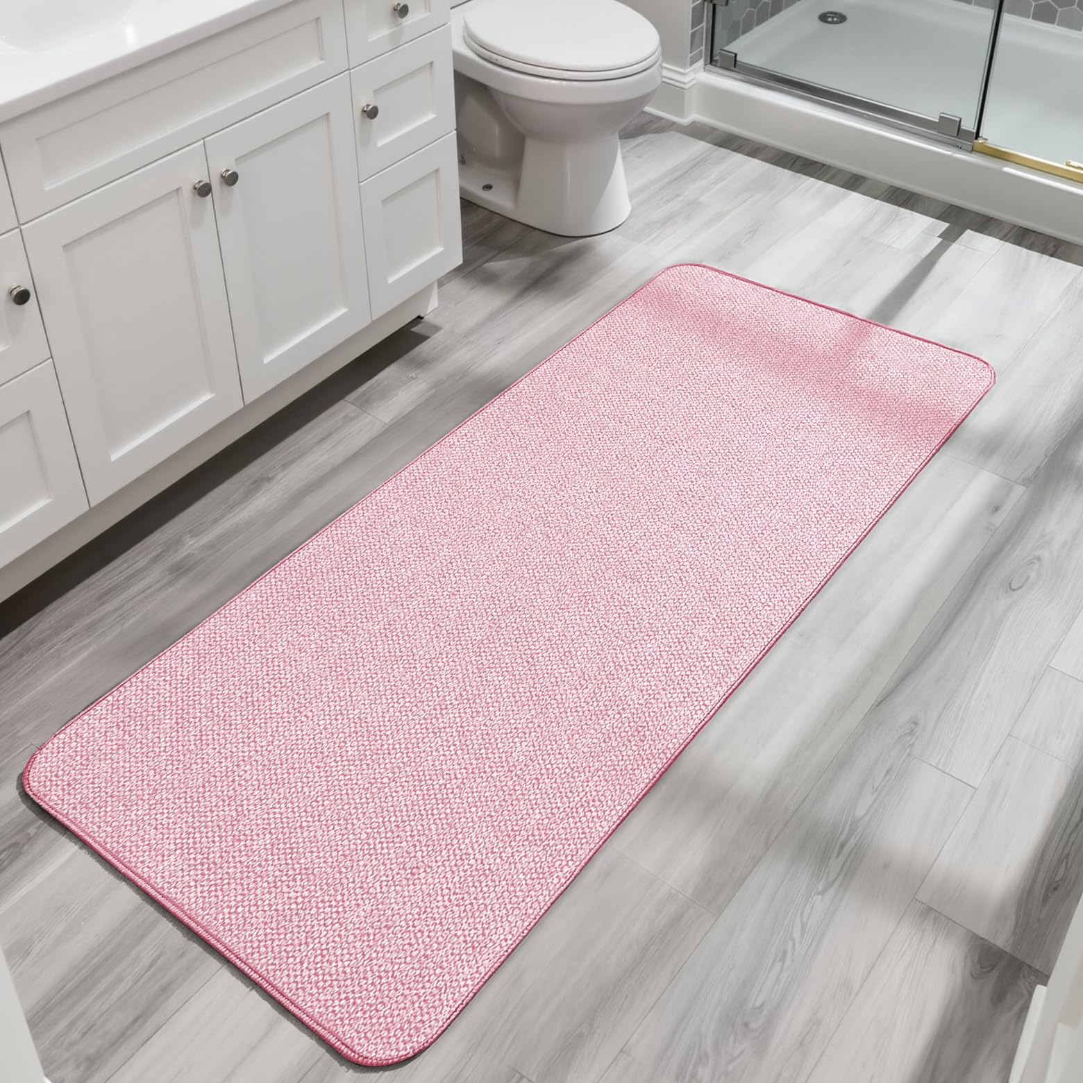 Bath Mat Ultra Thin Bathroom Runner Rugs (12 Sq Ft)