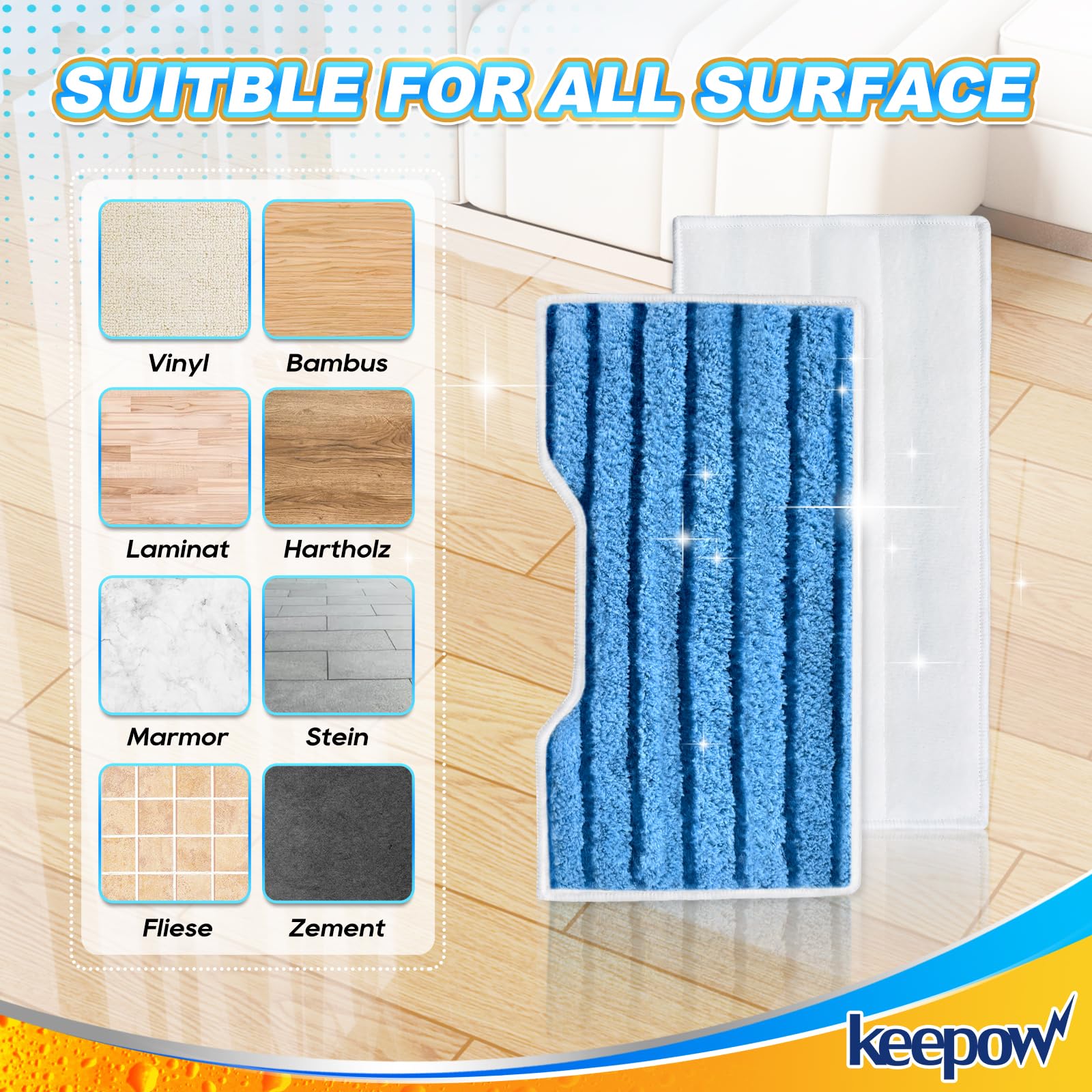 Replacement Pads Refills Compatible with Shark Vac Mop VM252 VM401