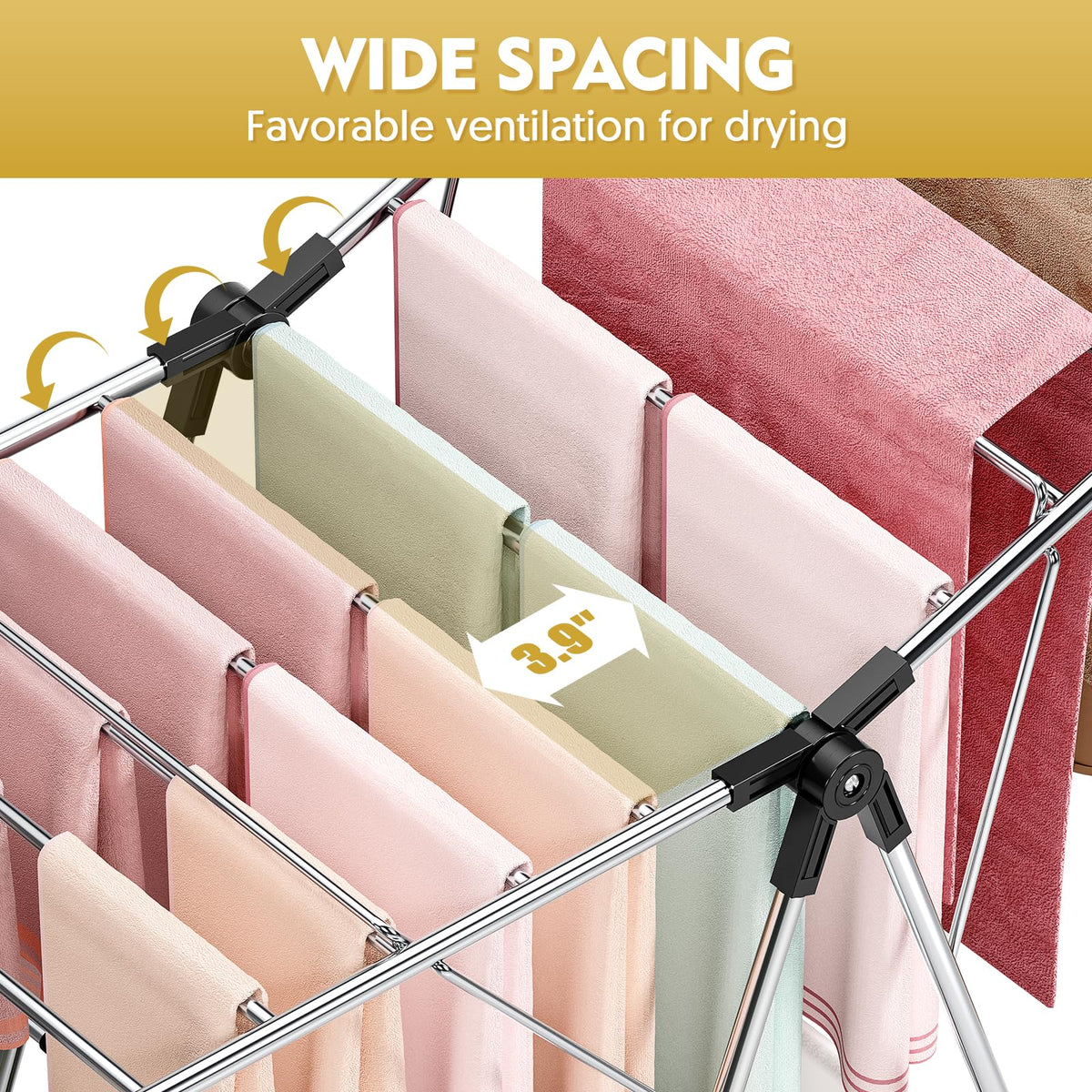 Large Stainless Steel Clothes Drying Rack