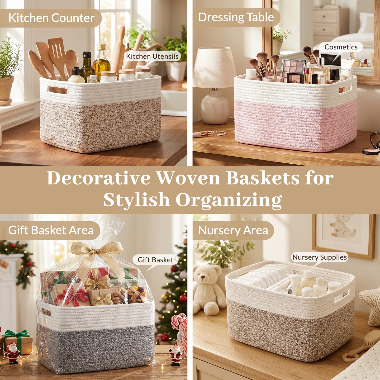 4 Pack Storage Basket (4 Count)