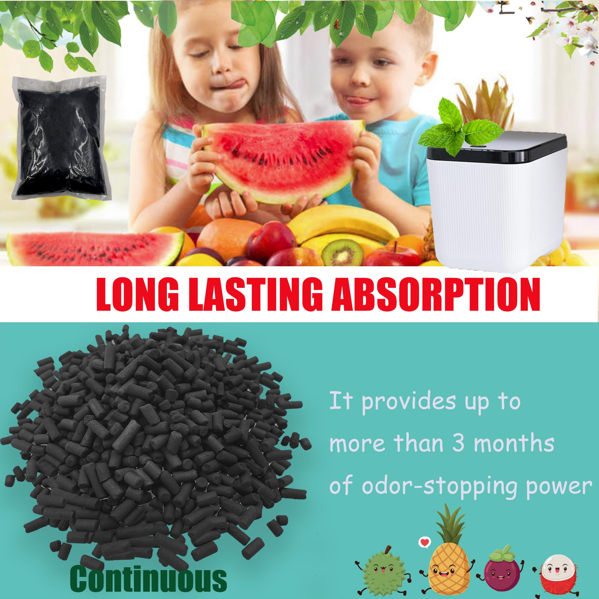 1.55 Pounds Activated Carbon Refills for Smart Waste Composter