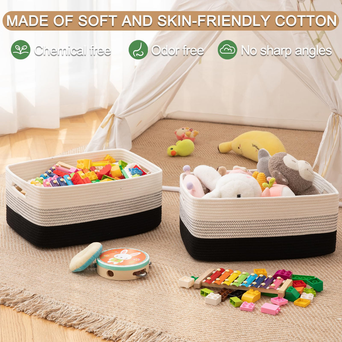 Large Storage Basket for Organizing (2 Count)