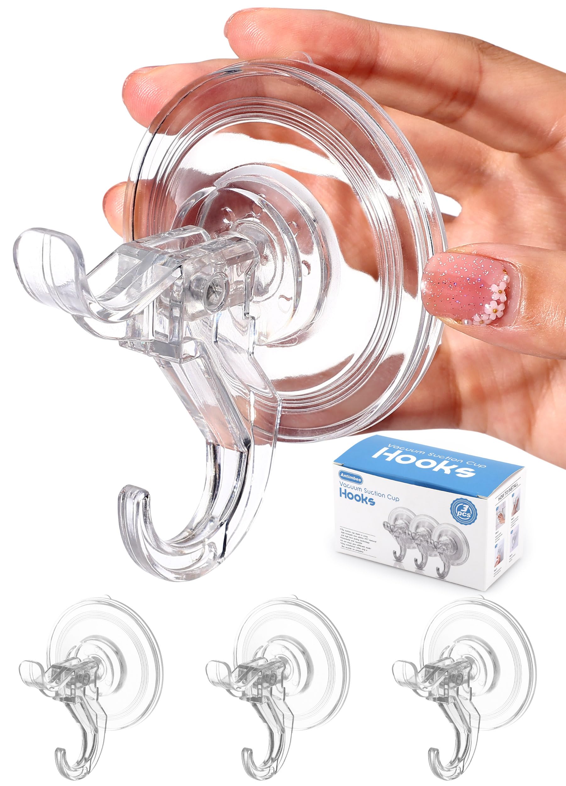 3 Pack Suction Cup Hooks (3 Count)