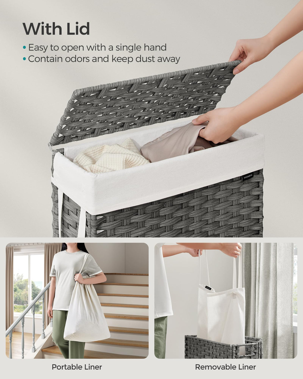 Laundry Hamper with Lid
