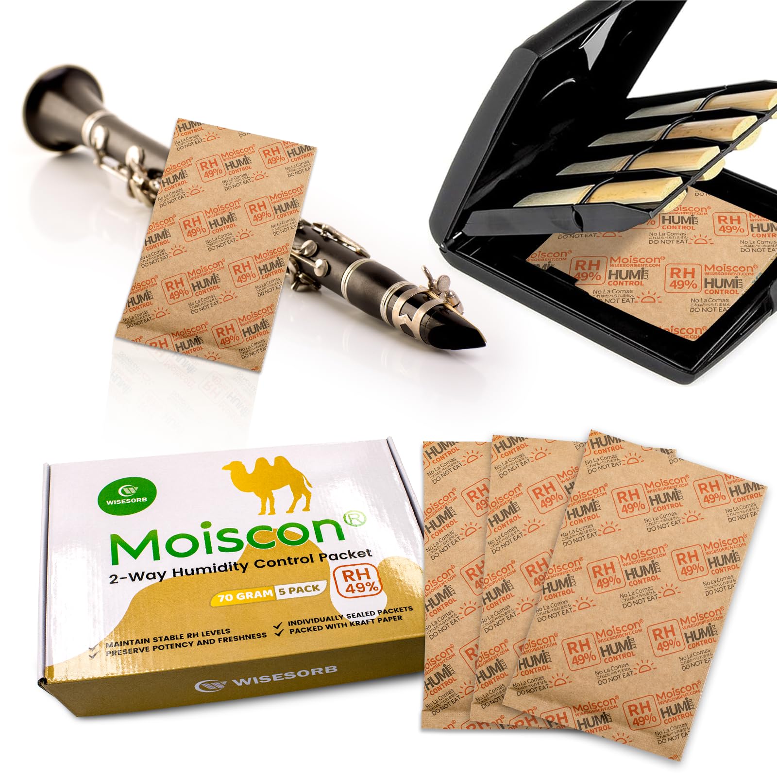 49% Two Way Humidity Control Packs for Guitars & Wooden Instruments