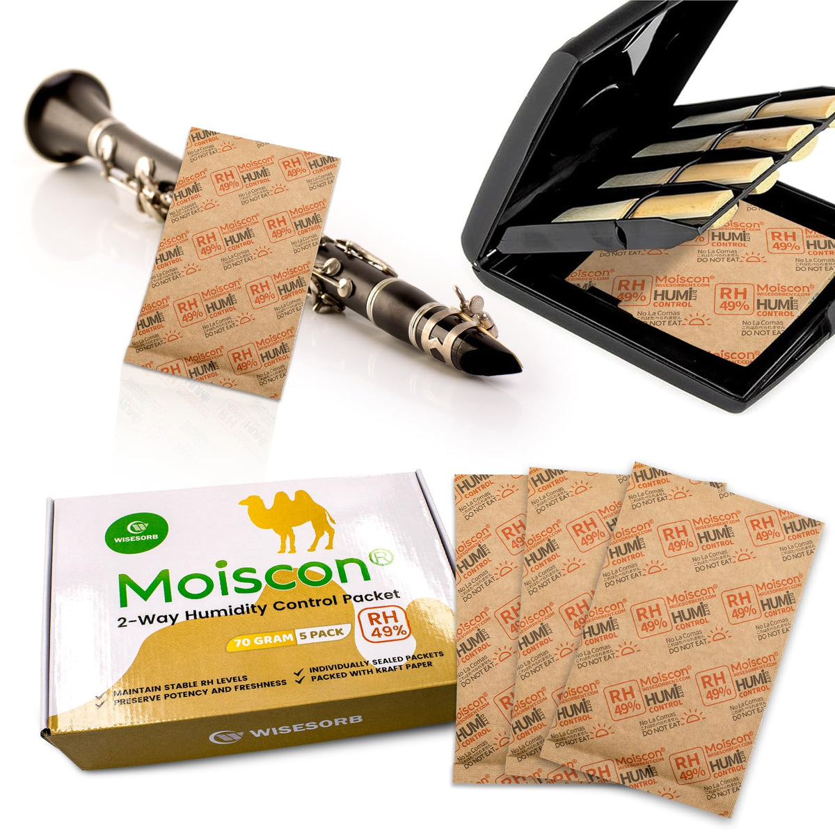 49% Two Way Humidity Control Packs for Guitars & Wooden Instruments