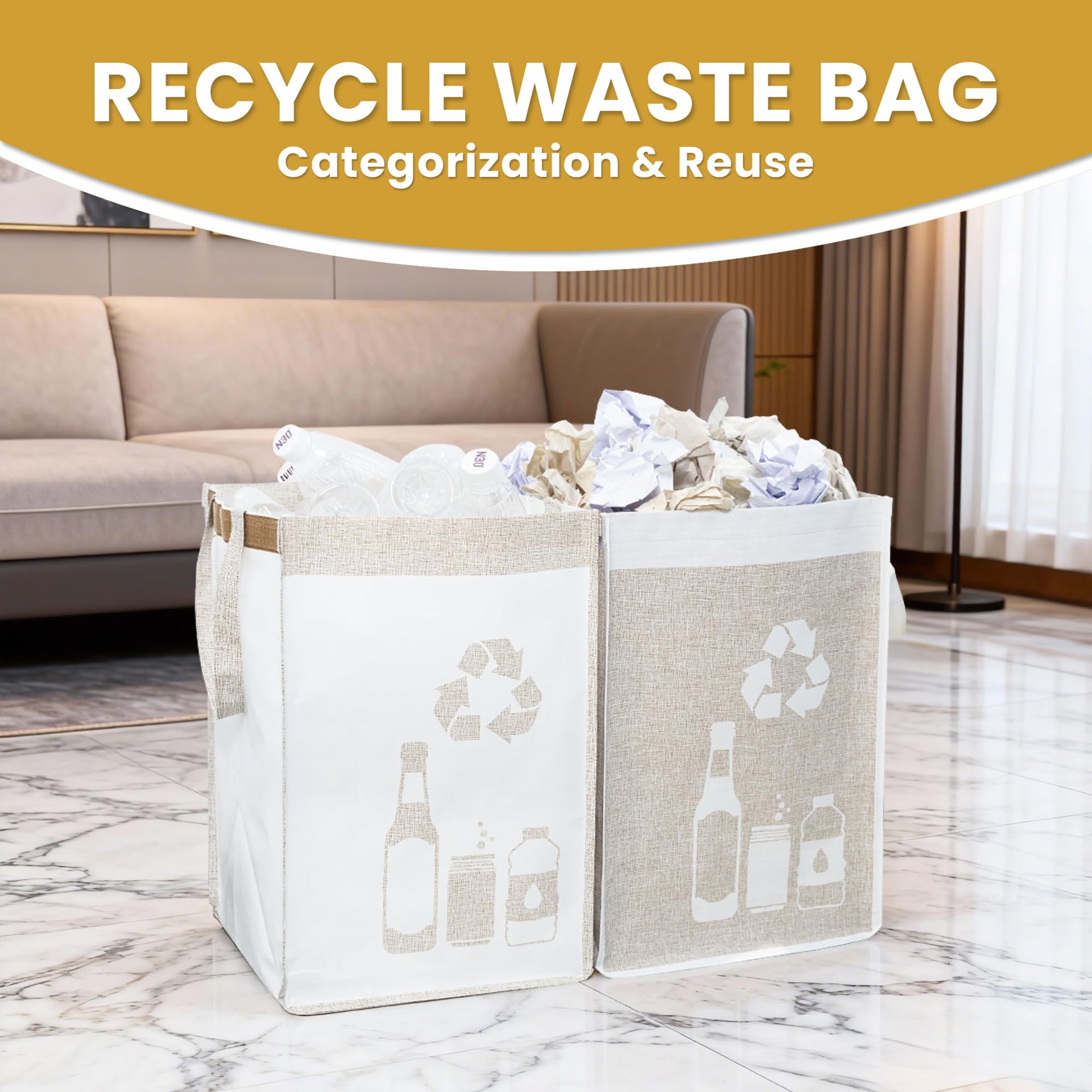 Recycle Waste Bag for Kitchen Home (4 Count)