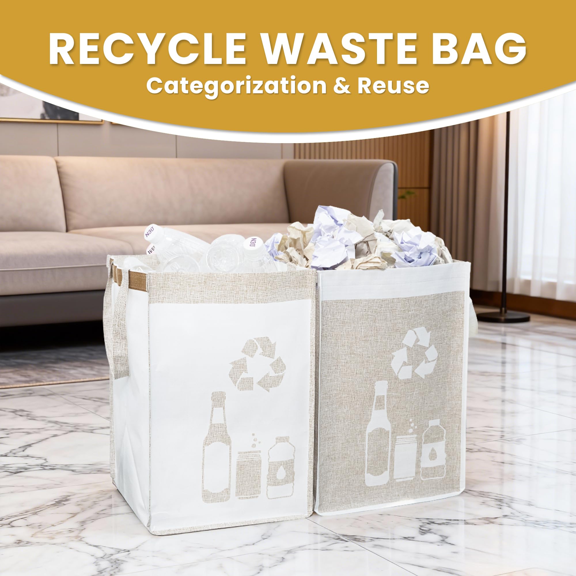 Recycle Waste Bag for Kitchen Home (4 Count)