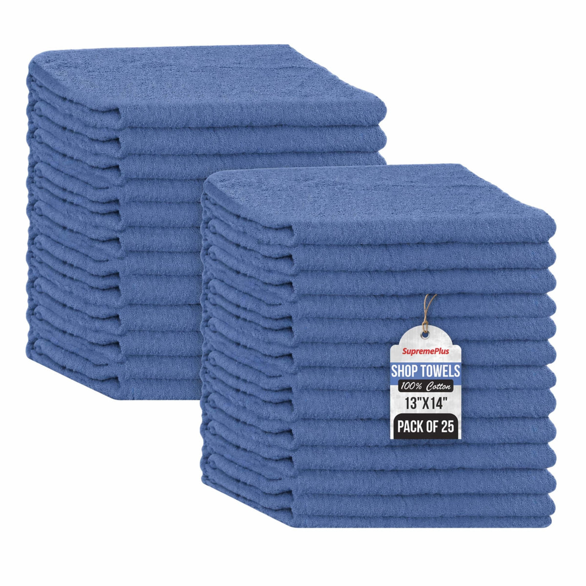 Premium 100% Cotton Shop Towels (25 Count) - ModHome Supplies