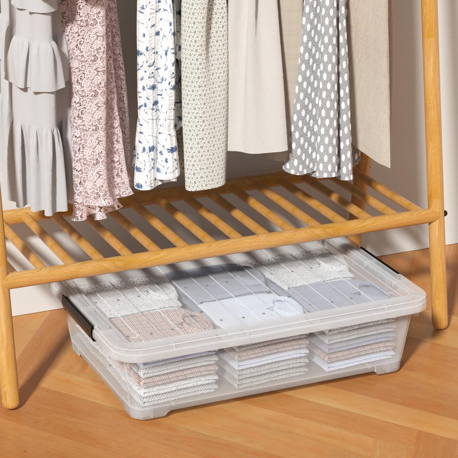 Under Bed Storage Bins With Wheels (3 Count)