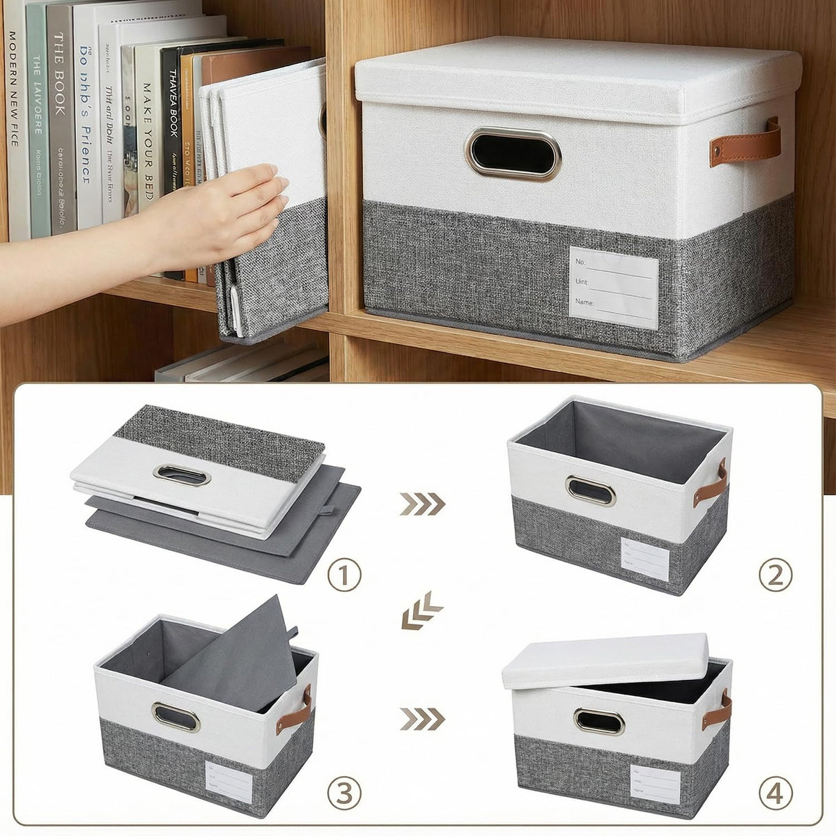 Storage Bins with Lids [3 (3 Count)