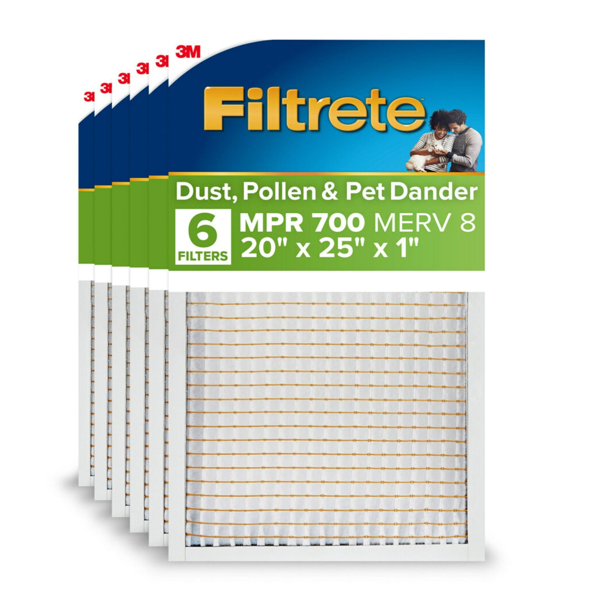 20x25x1 AC Furnace Air Filter (6 Count)