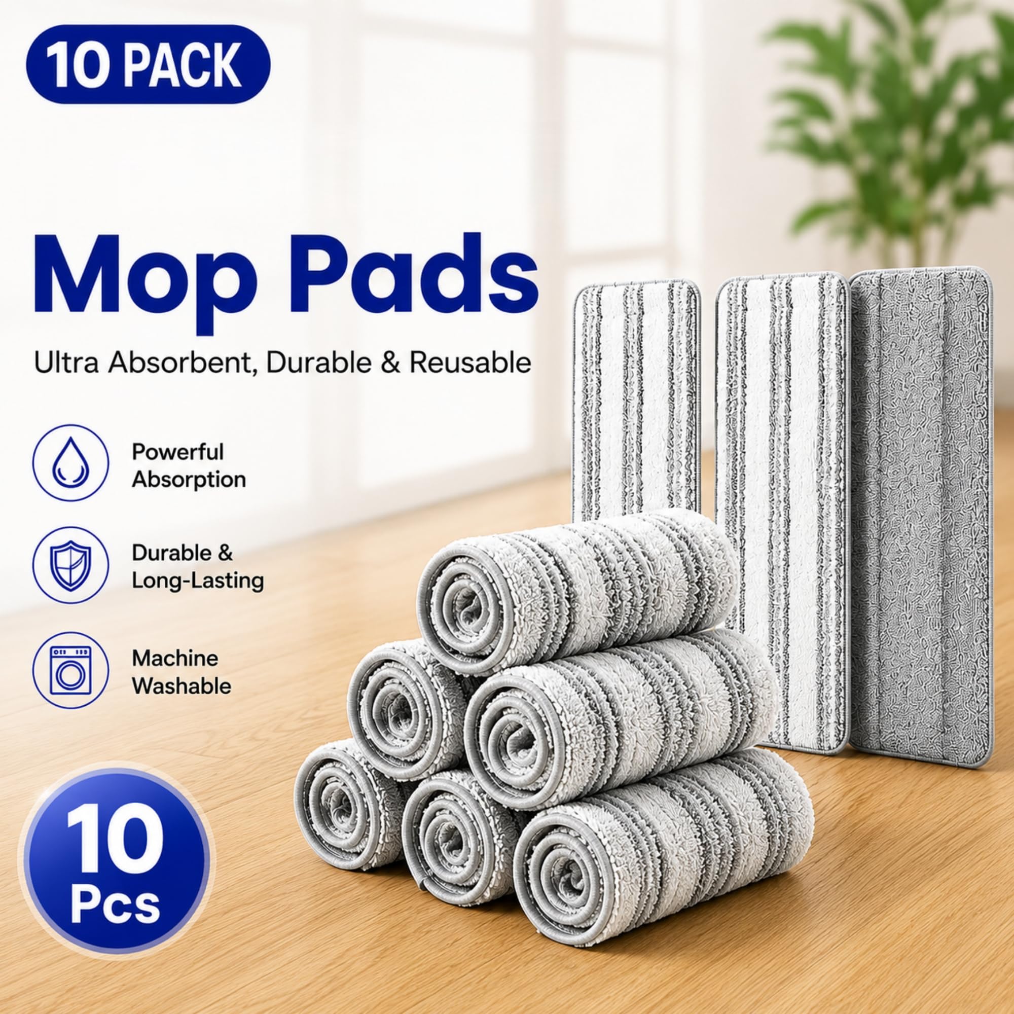 Blueark Replacement Mop Pads (10 Count)