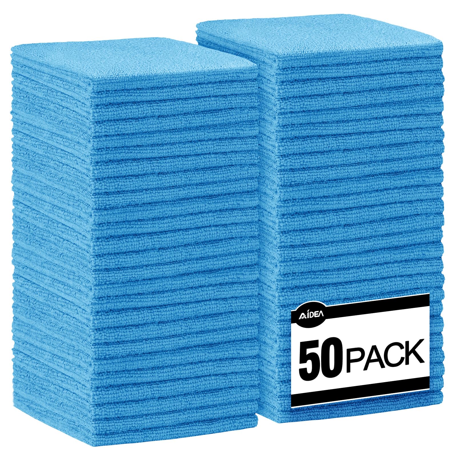 Microfiber Cleaning Cloth Blue (50 Count)