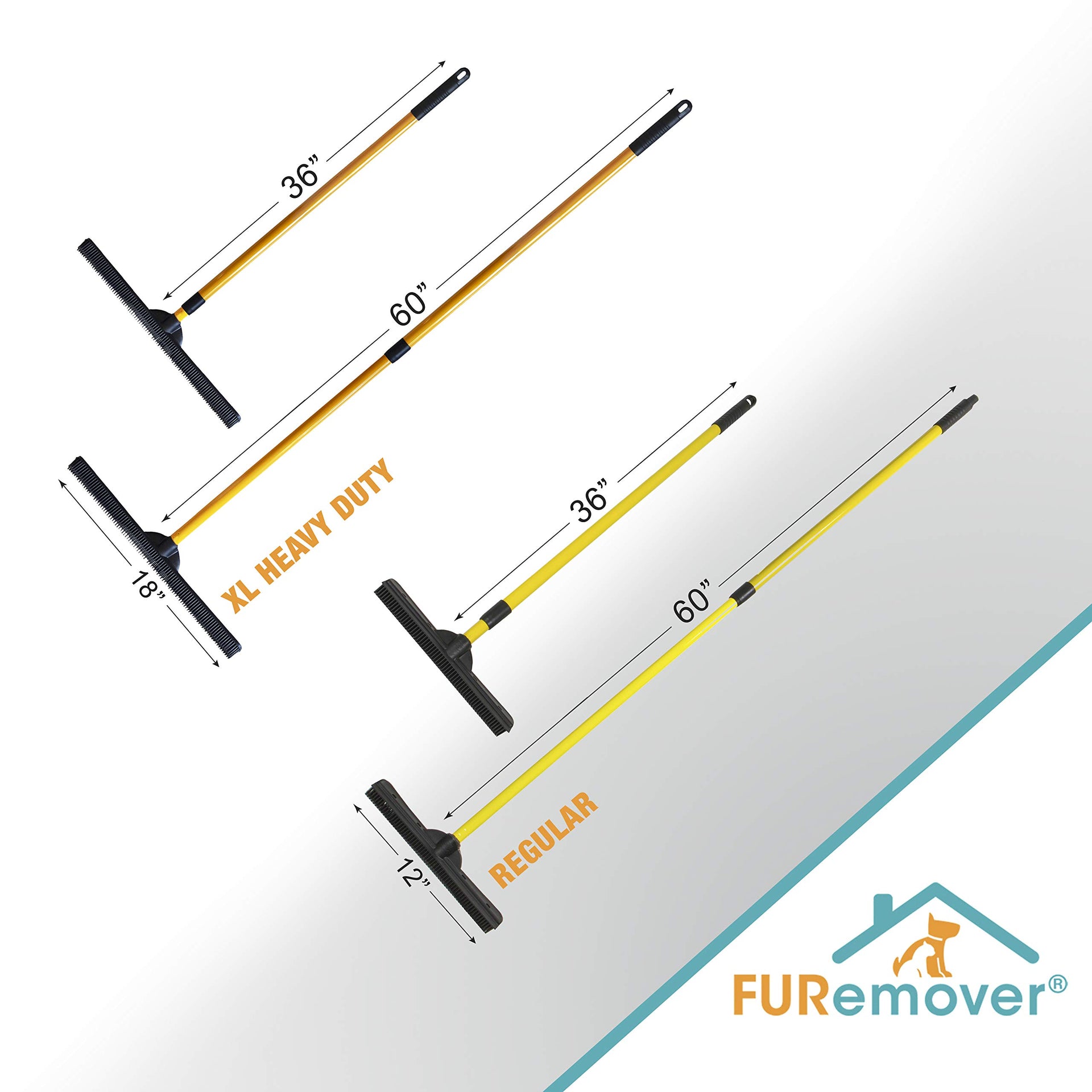 Pet Hair Removal Rubber Broom (2 Count)