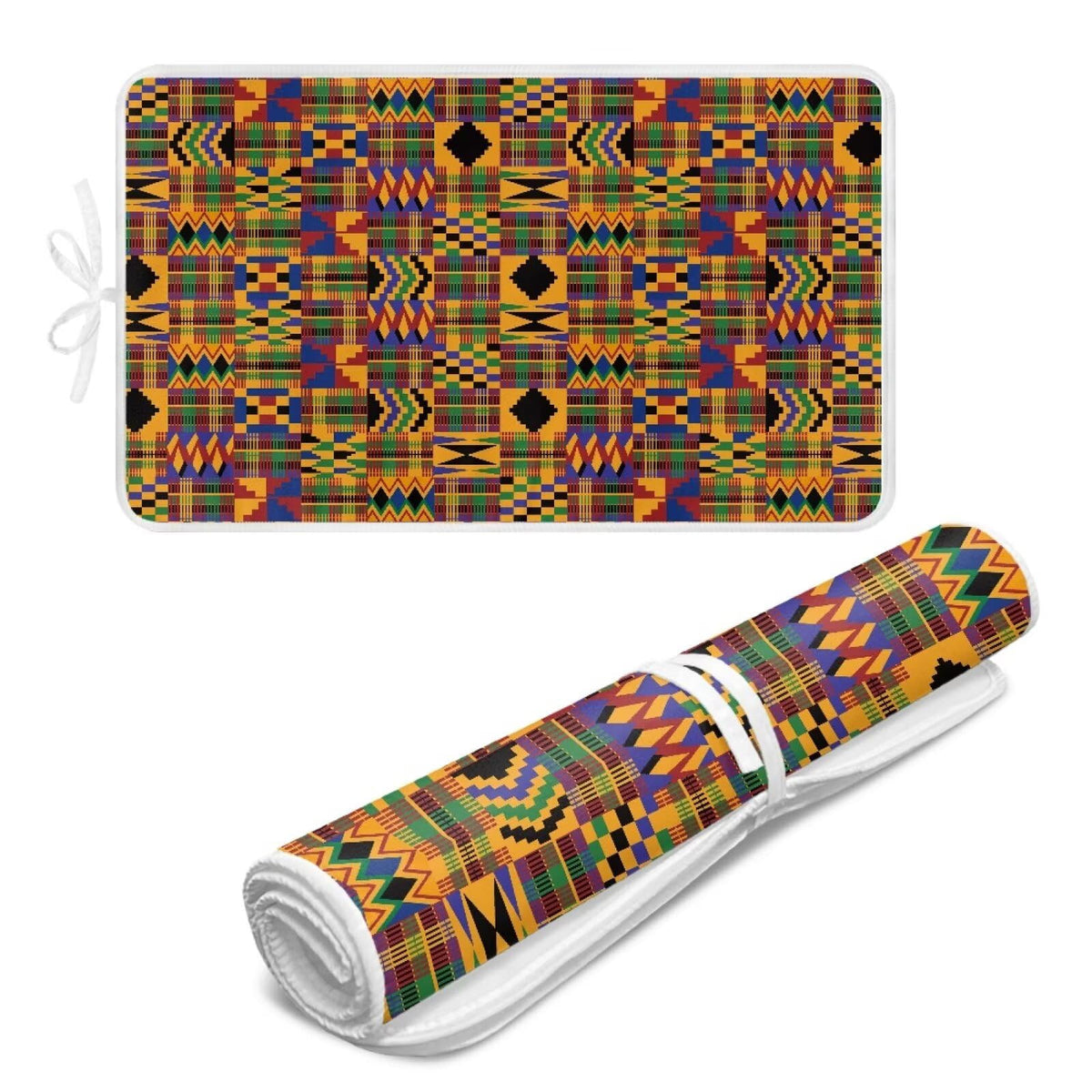 Ironing Mat Pad for Table Portable Travel Iron Blanket African Print Ironing Board Covers Tribal Pressing Mat Heat Press Pads 32x16 Inches