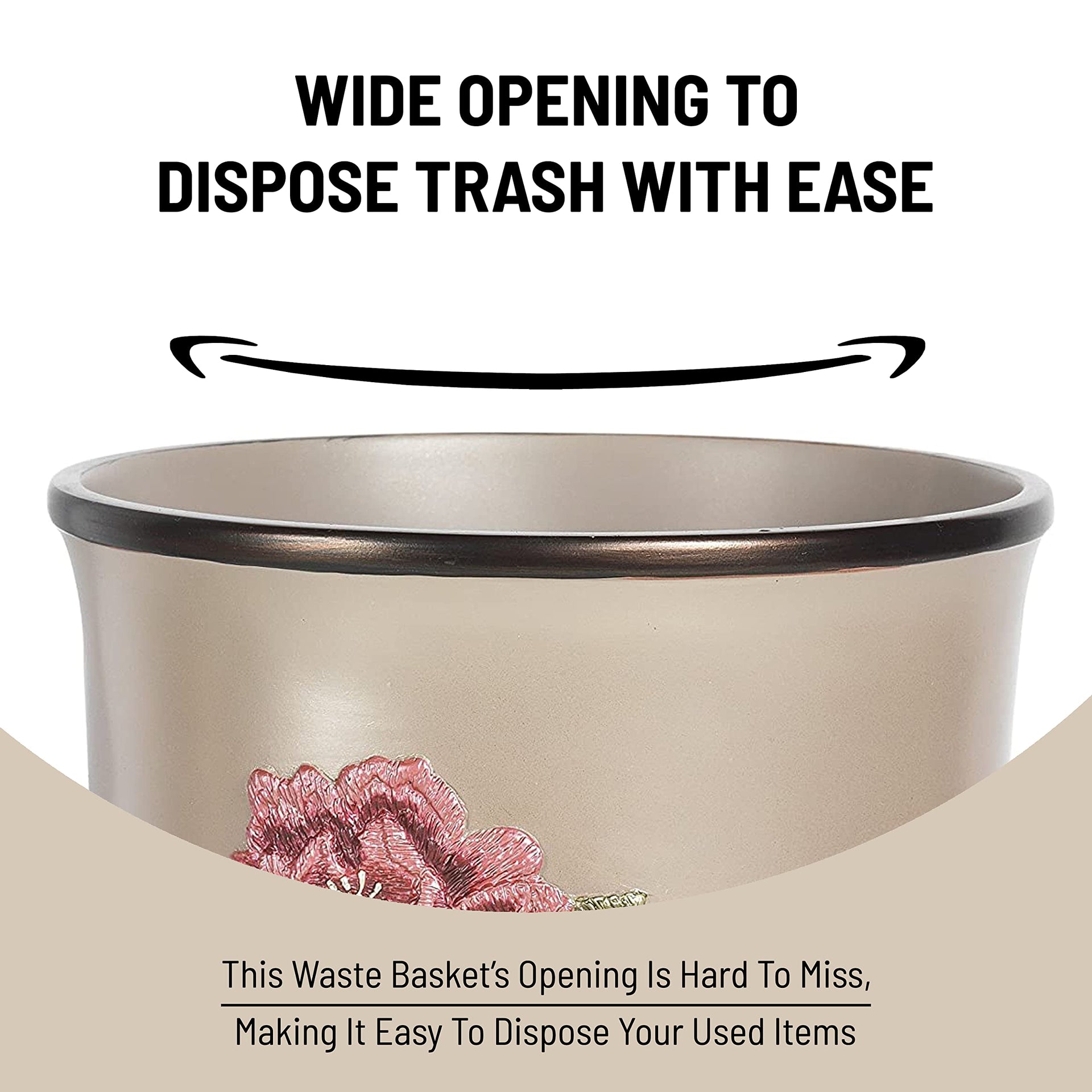 Decorative Trash Can for Bathroom
