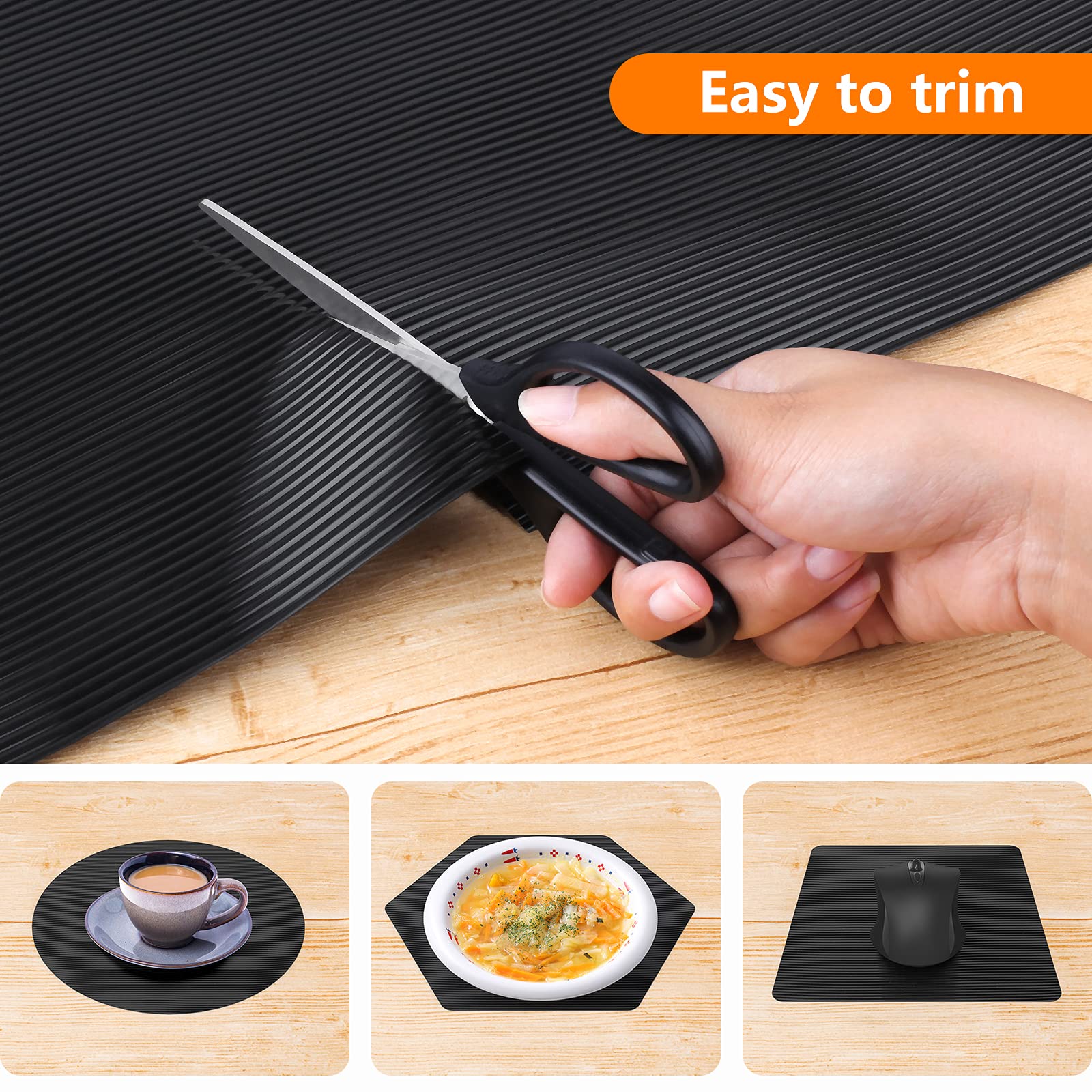Shelf Liners for Kitchen Cabinets Non Adhesive Drawer Liner EVA Material Cupboard Mat Refrigerator Mats Washable Fridge Liner for Cabinet (18.9098611111111 Sq Ft)