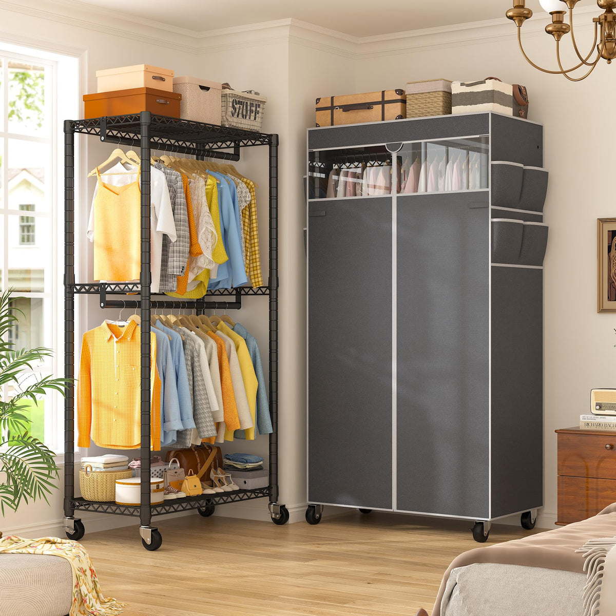 Clothes Rack with Cover (7200 Ounce)