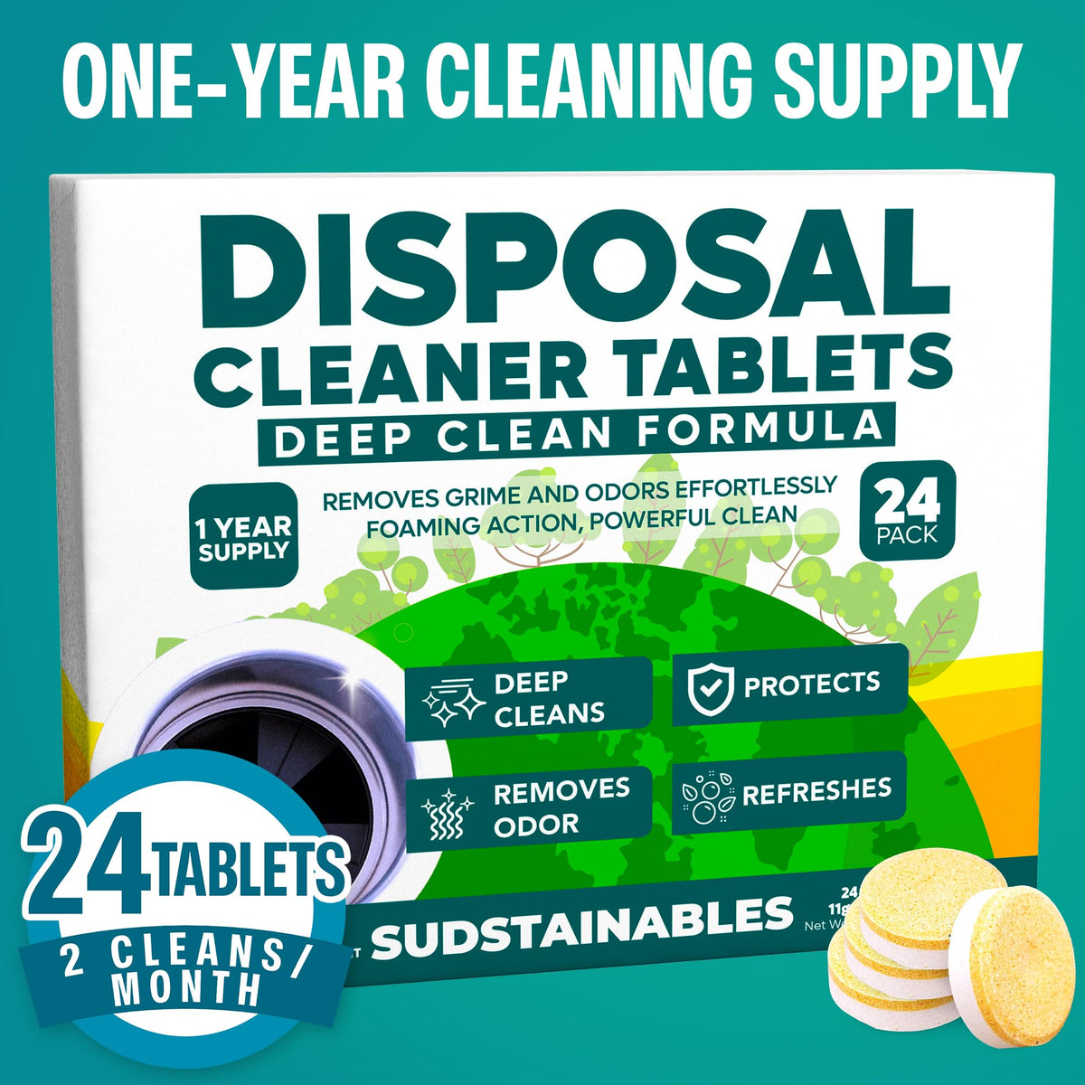 Garbage Disposal Cleaner Tablets