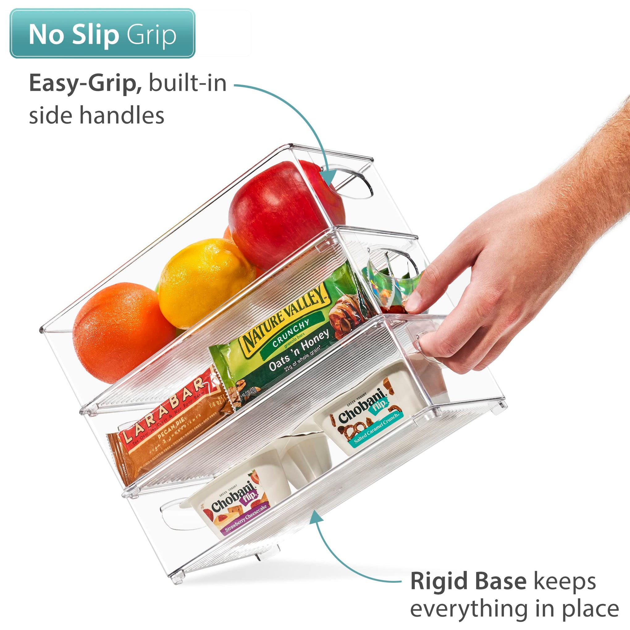 Stackable Refrigerator Organizer Bins (2 Count)