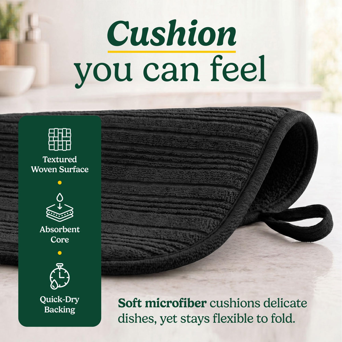 Cuisinart Dish Drying Mat for Kitchen Counter (2 Count)