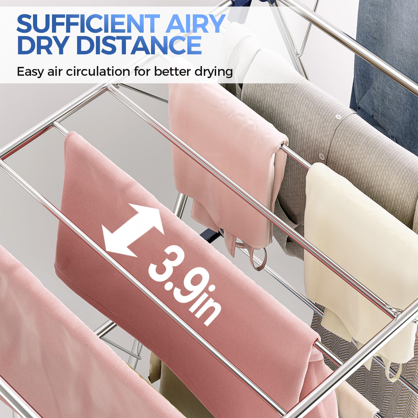 Large Stainless Steel Clothes Drying Rack