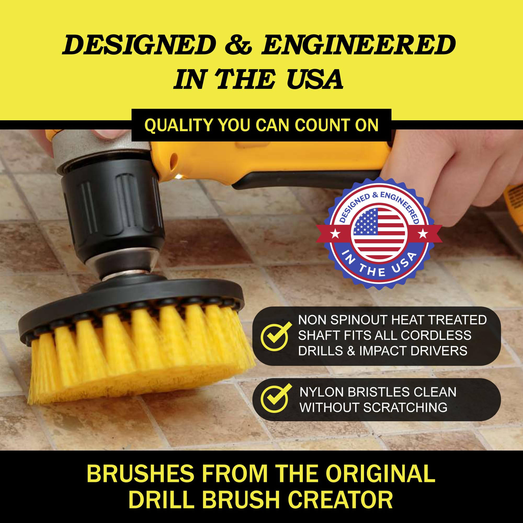 Drill Brush Attachment Set for Bathroom - ModHome Supplies