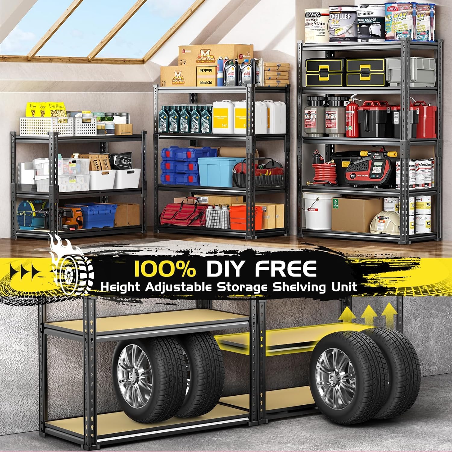 2050LBS Heavy Duty Garage Shelving