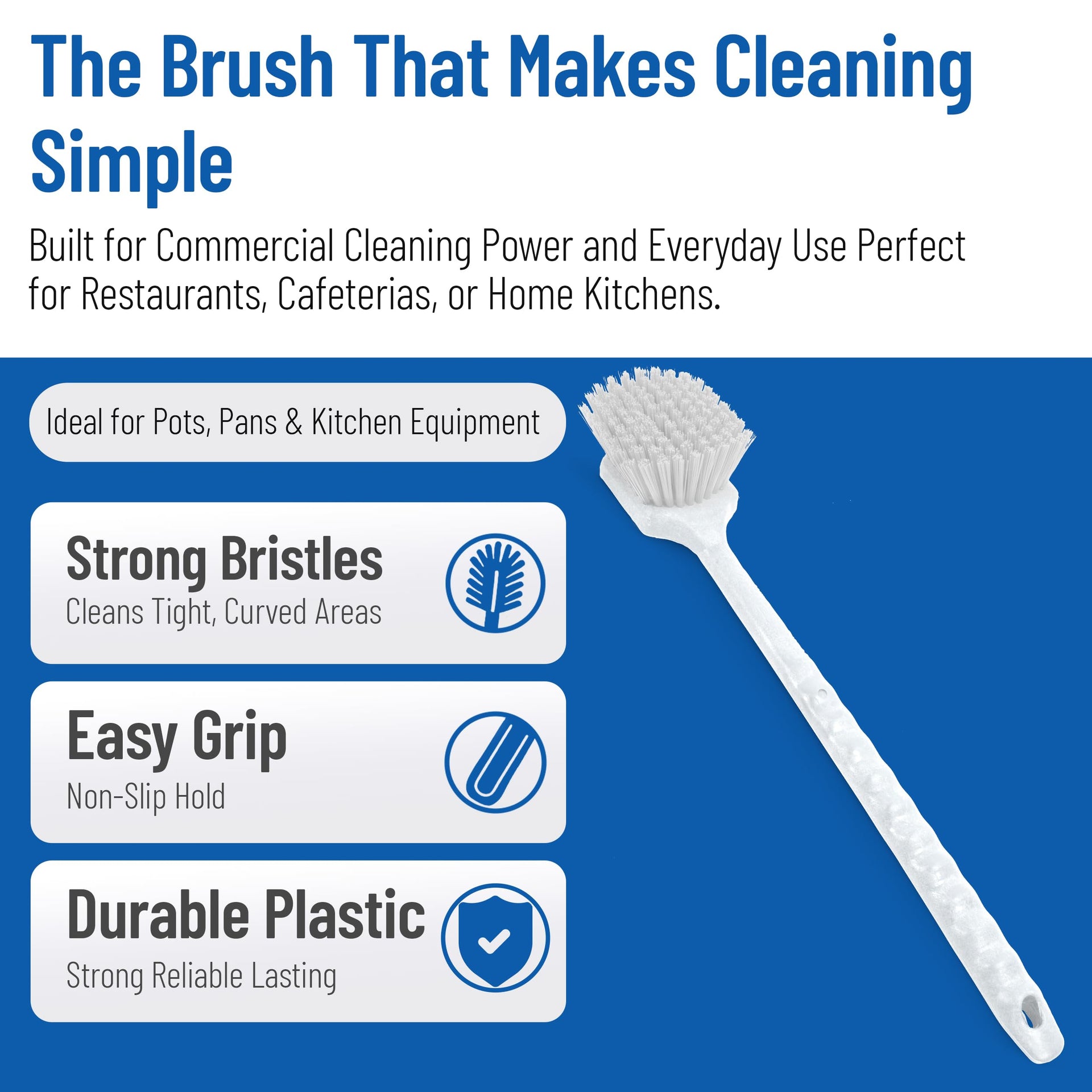 20" Floater Scrub Brush with Long Handle (6 Count)