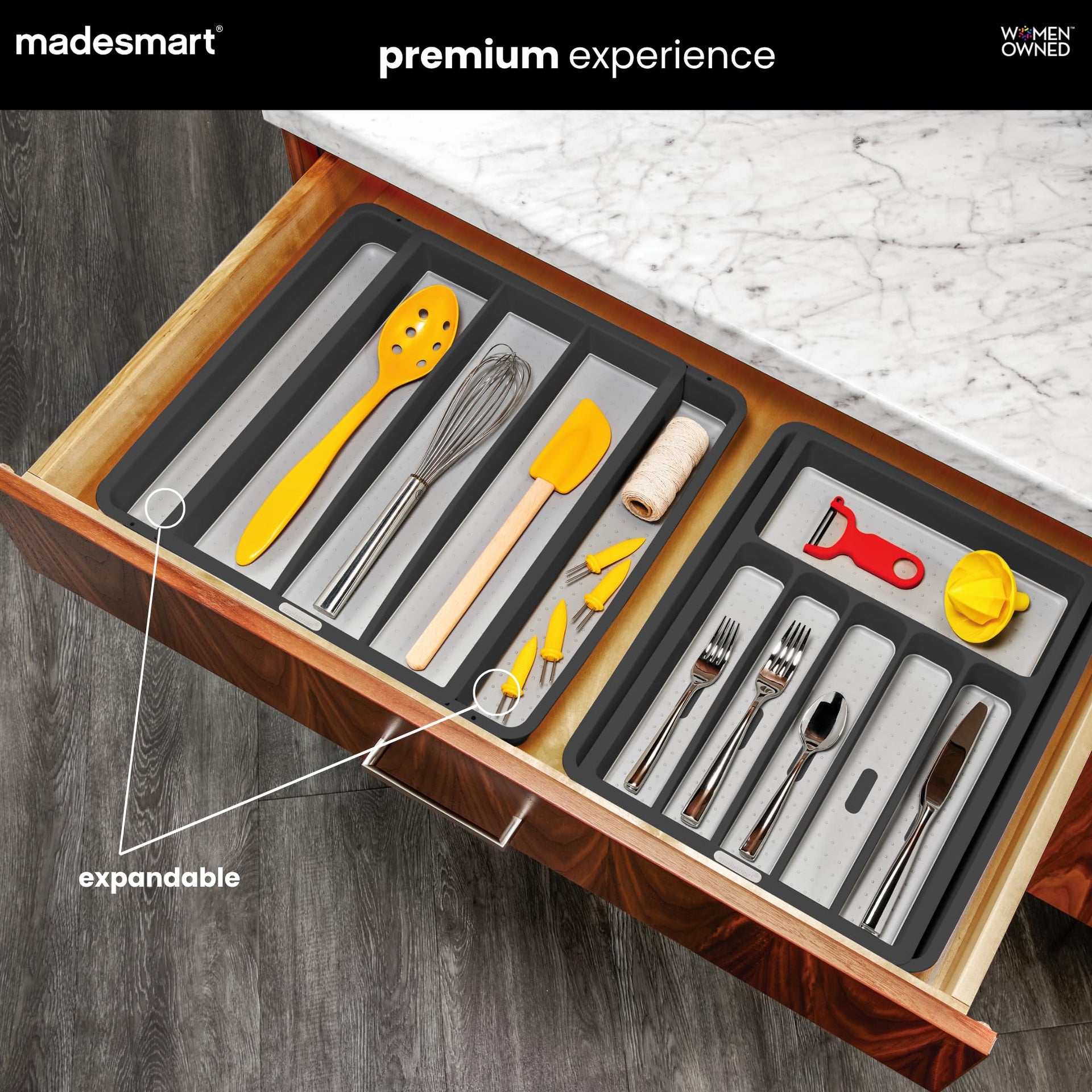 Classic Expandable Compartment Utensil Tray