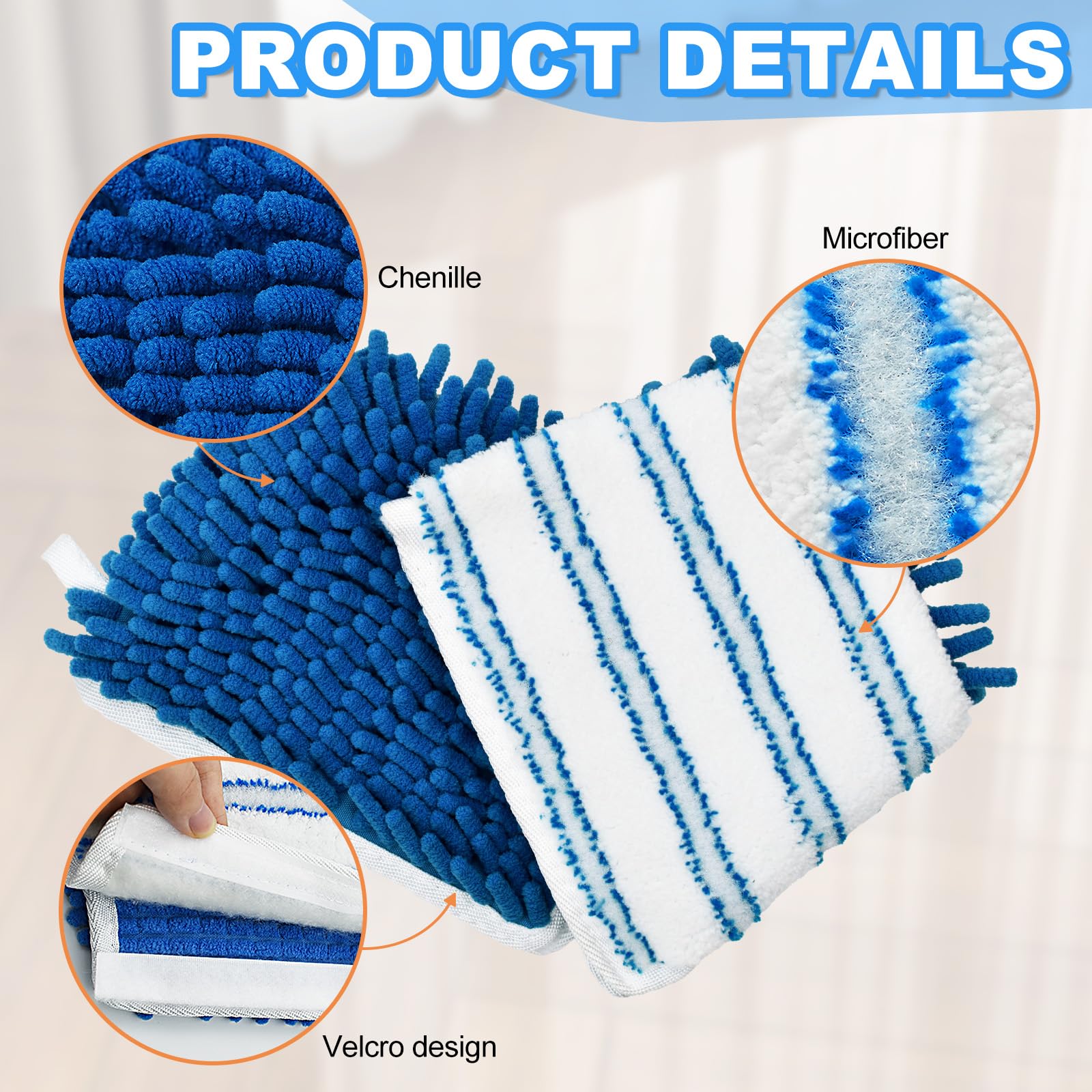 Microfiber Mops for Floor Cleaning (4 Count) - ModHome Supplies