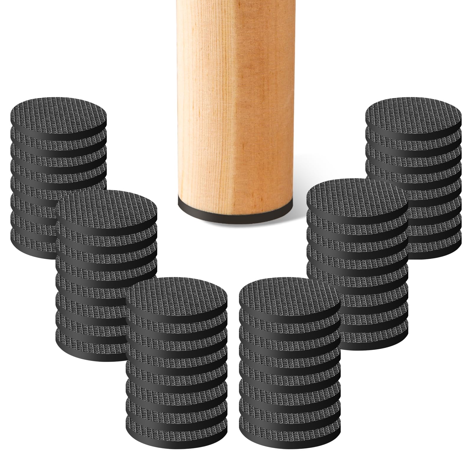 Non Slip Rubber Furniture Pads & Grippers (48 Count)