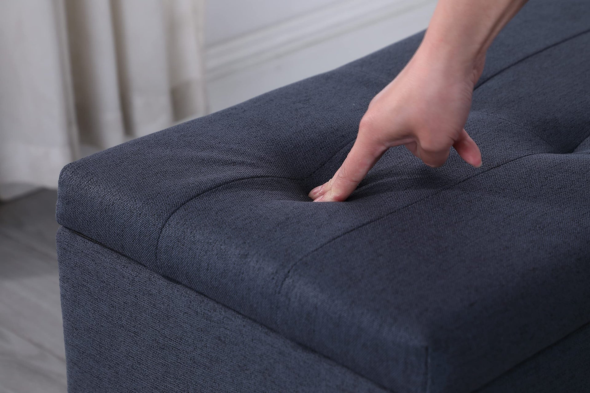 Set of 3 Hinged Storage Ottoman