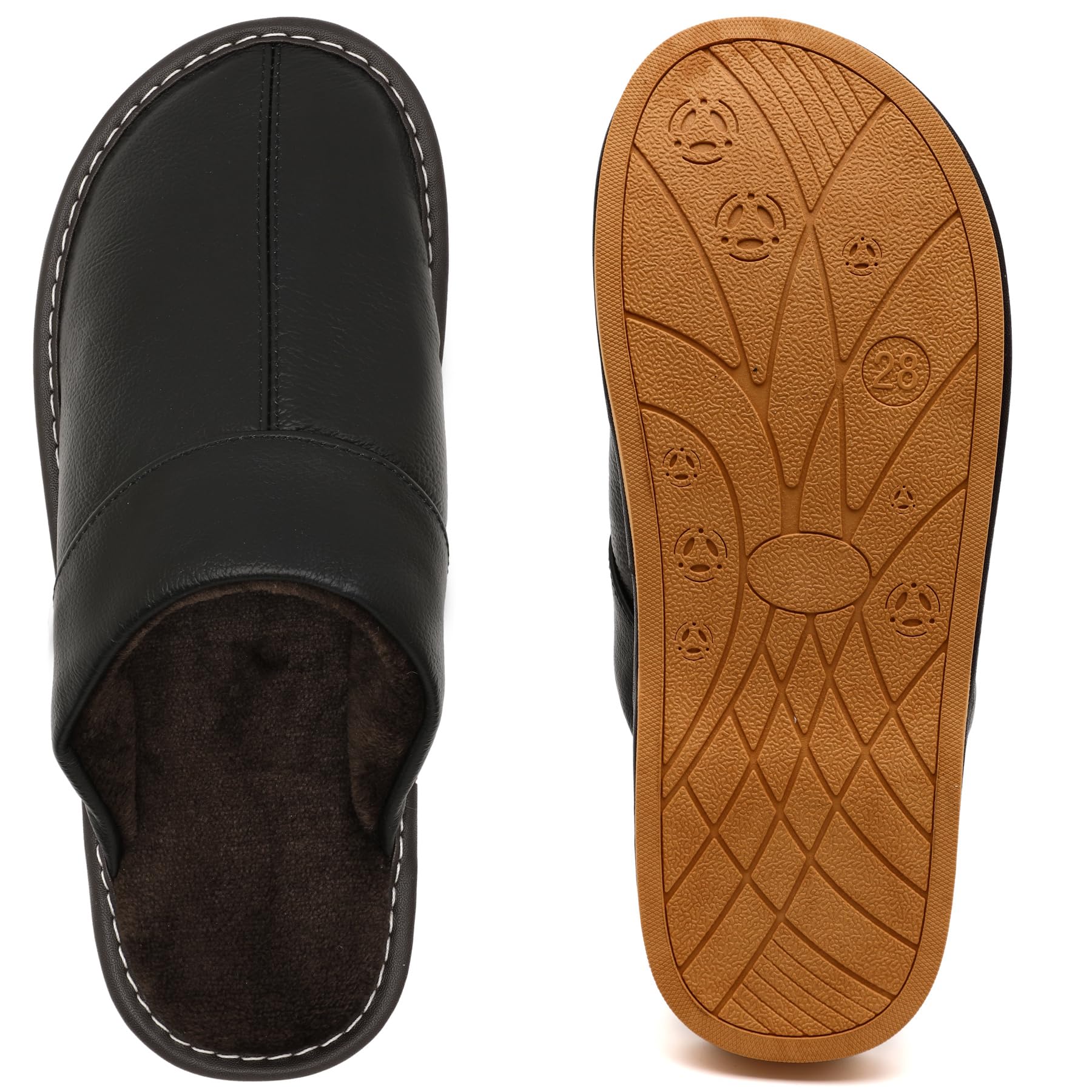 Genuine Leather Slippers for Women Men