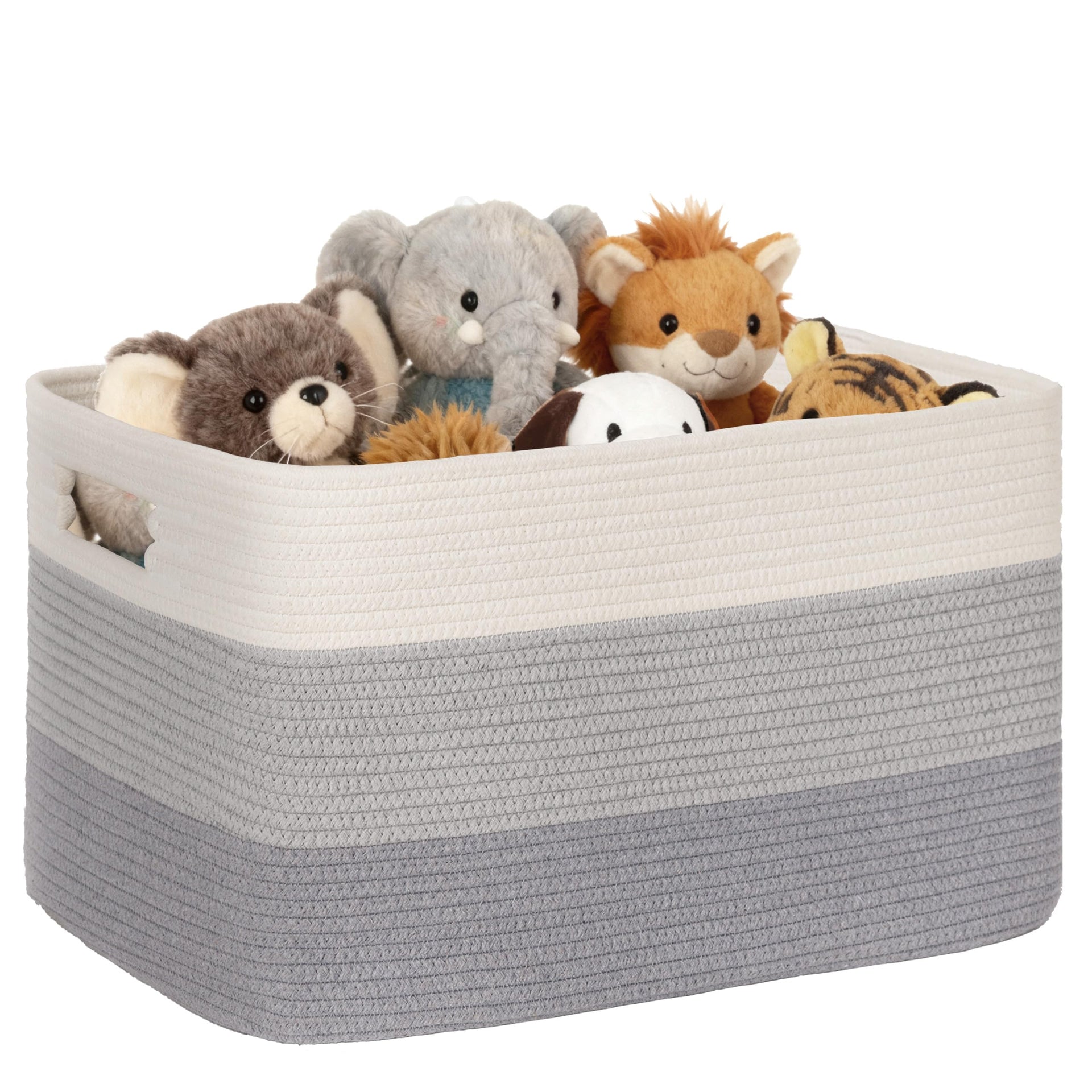 86L Large Woven Laundry Basket Hamper with Handles