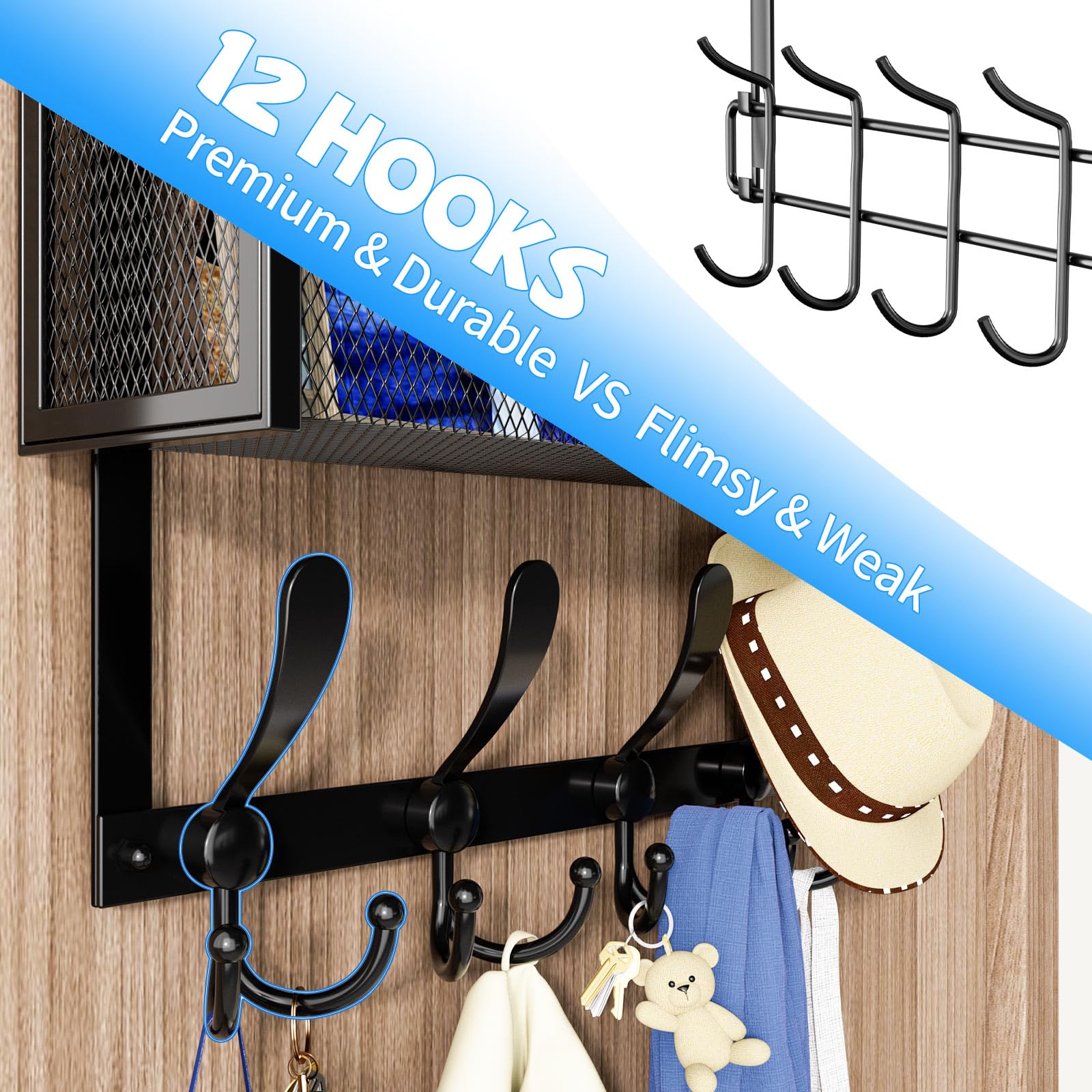 Over The Door Hooks Organizer