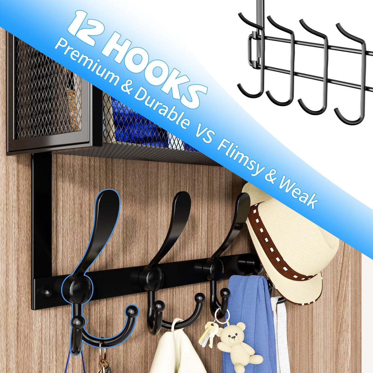 Over The Door Hooks Organizer