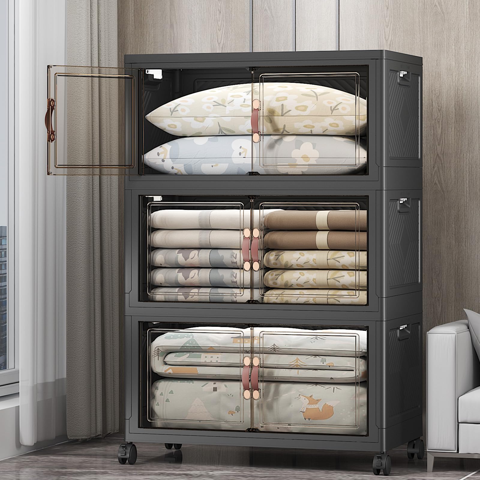 Stackable Storage Bins (3 Count)