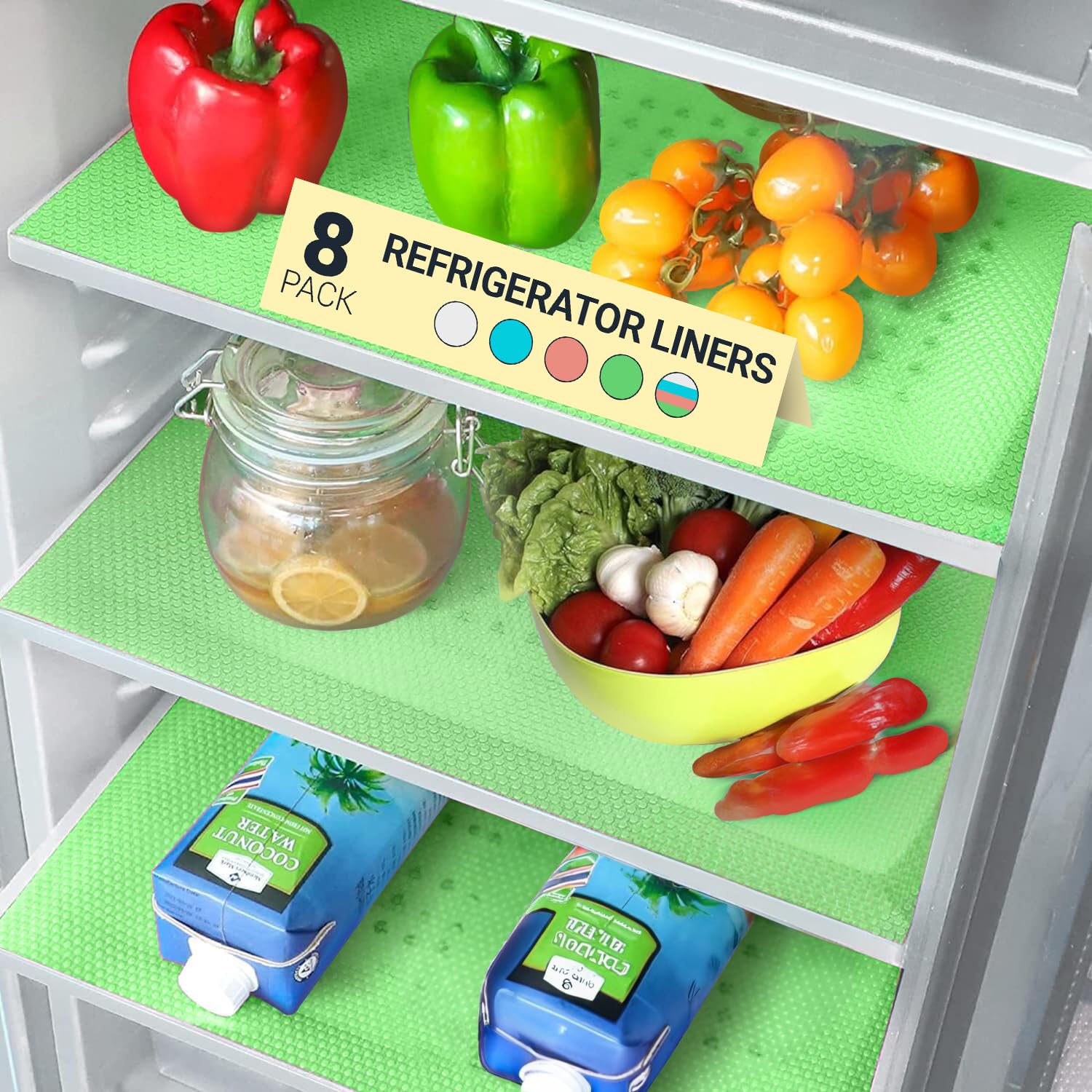 Refrigerator Liners for Shelves (8 Ounce)