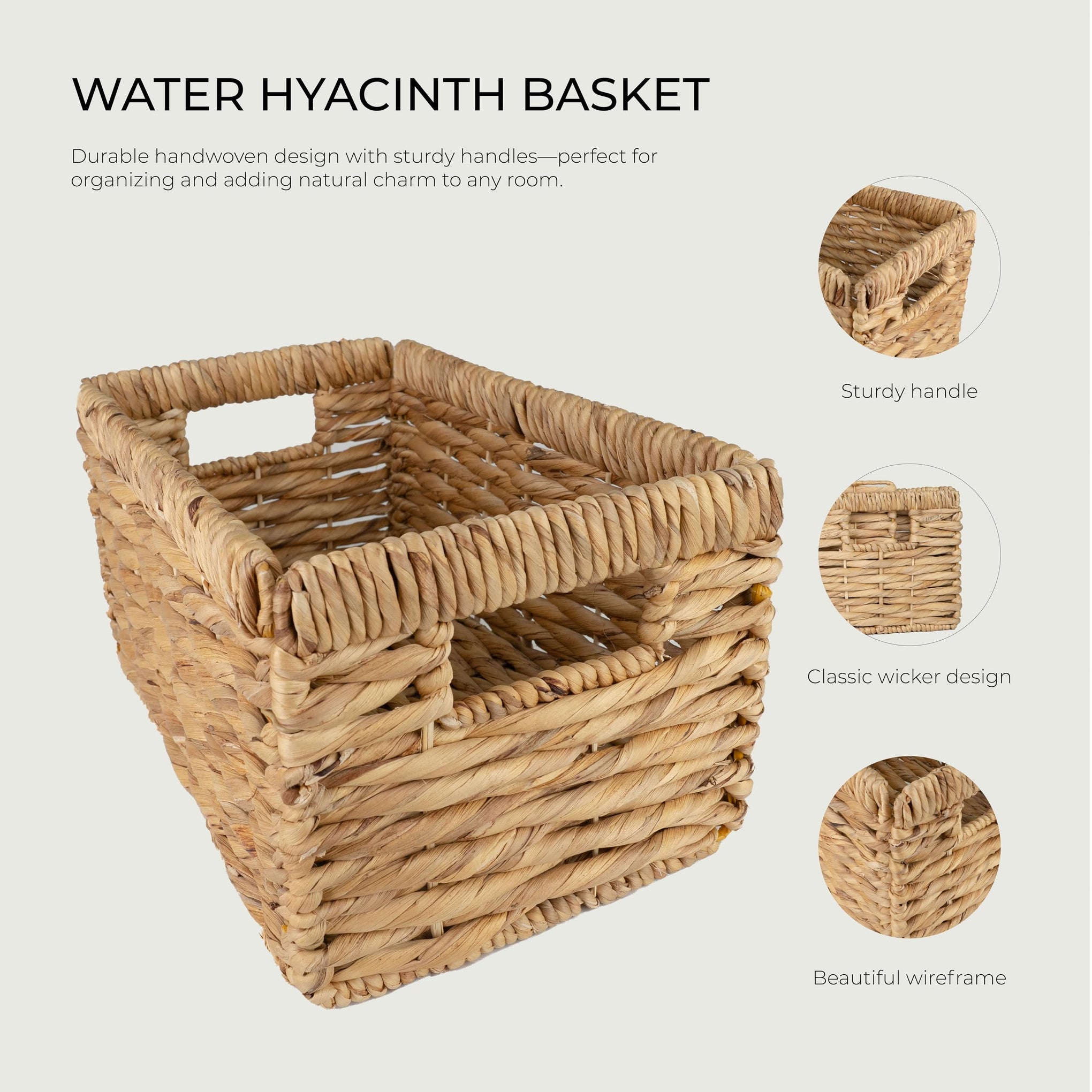 Wicker Basket For Shelves (2 Count)