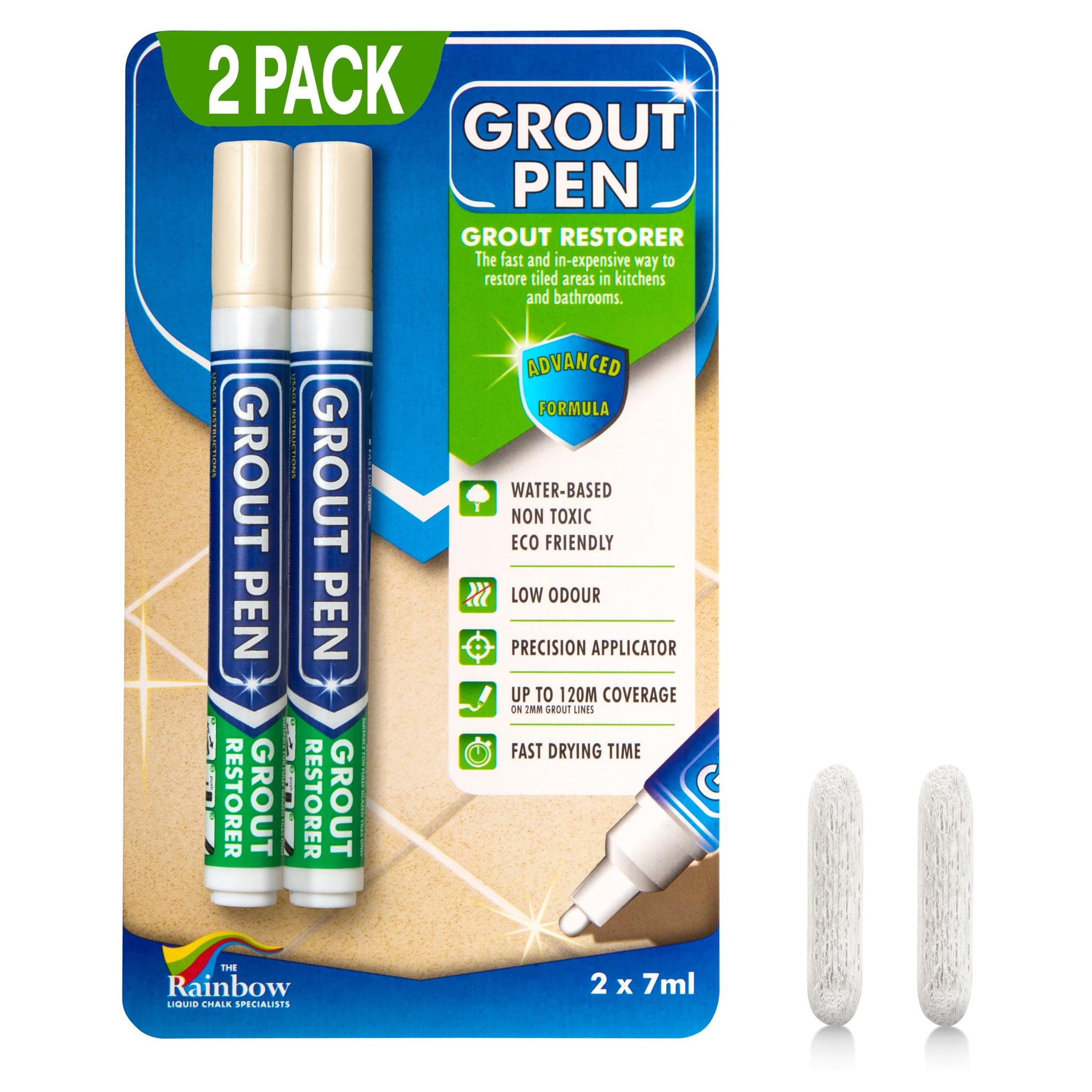 Grout Pen Cream Tile Grout Paint Marker (2 Count)
