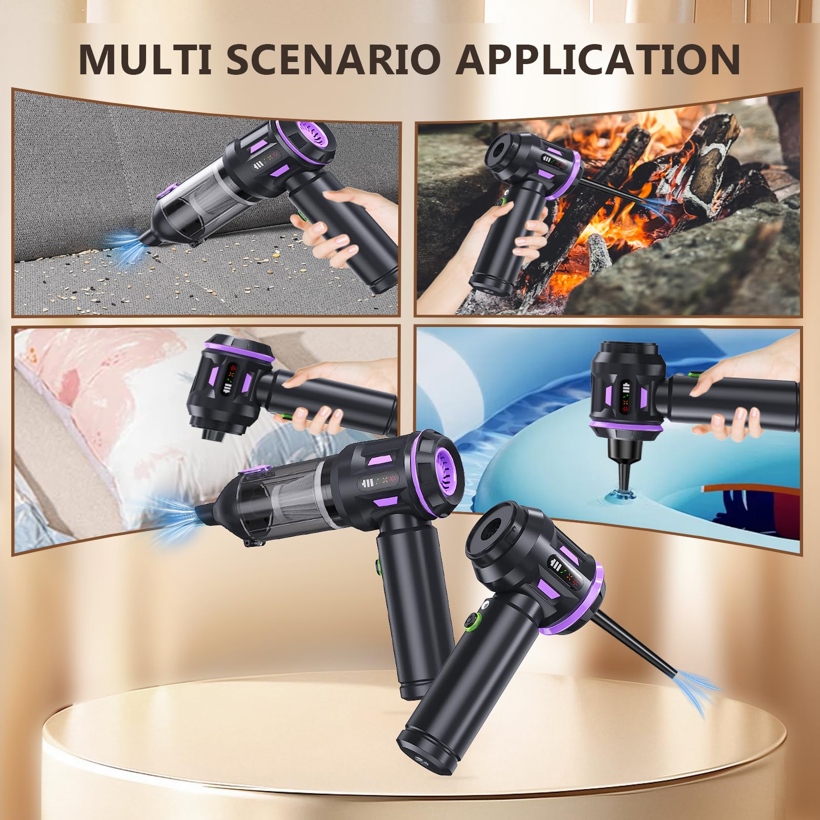 Car Vacuum Portable Cordless 22000Pa Brushless Motor