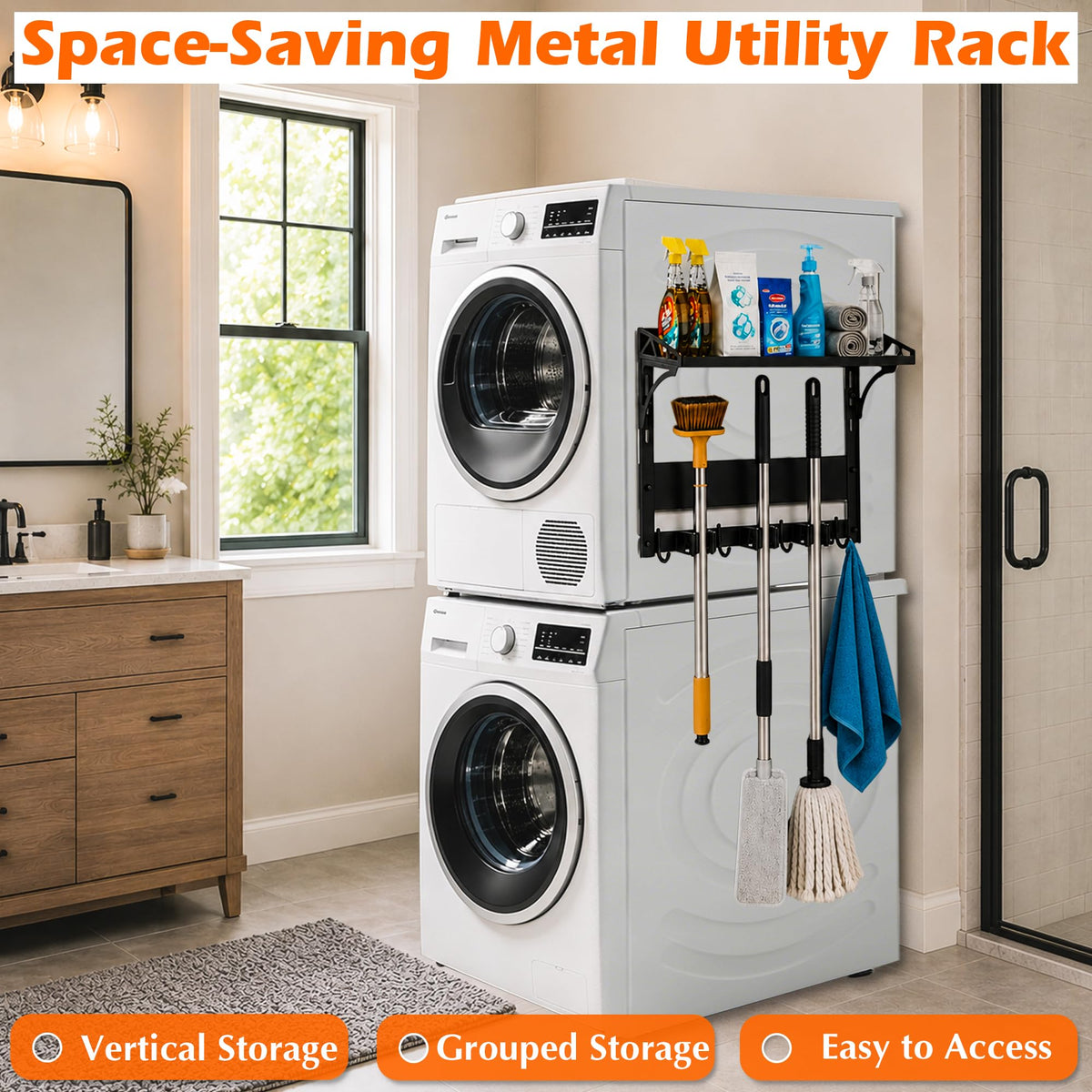 Heavy Duty Magnetic Broom Holder