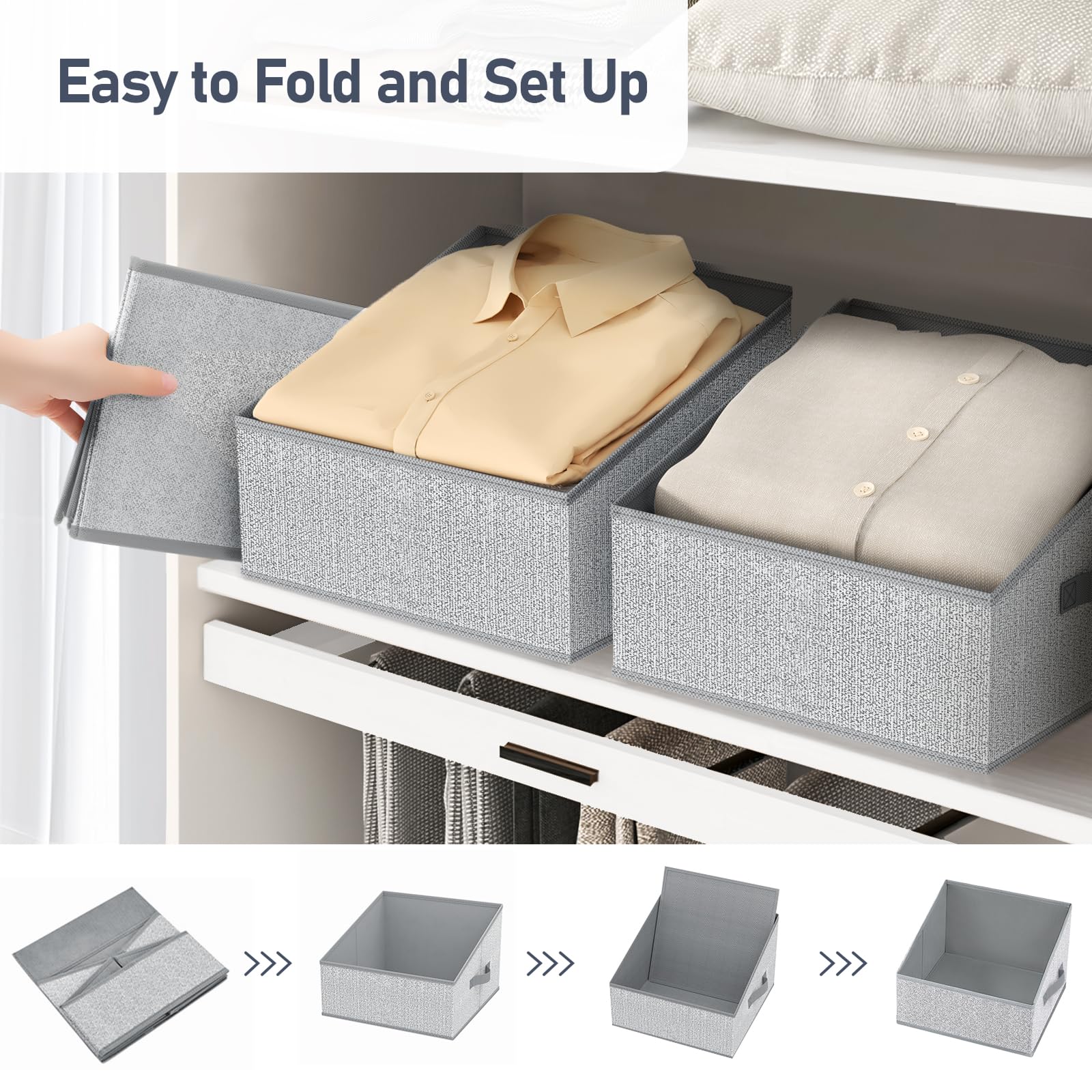 Closet Storage Bins (6 Count)