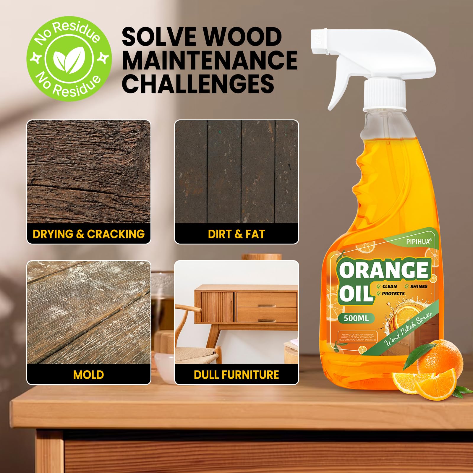 Wood Oil Polish Spray (33.8 Fl Oz)