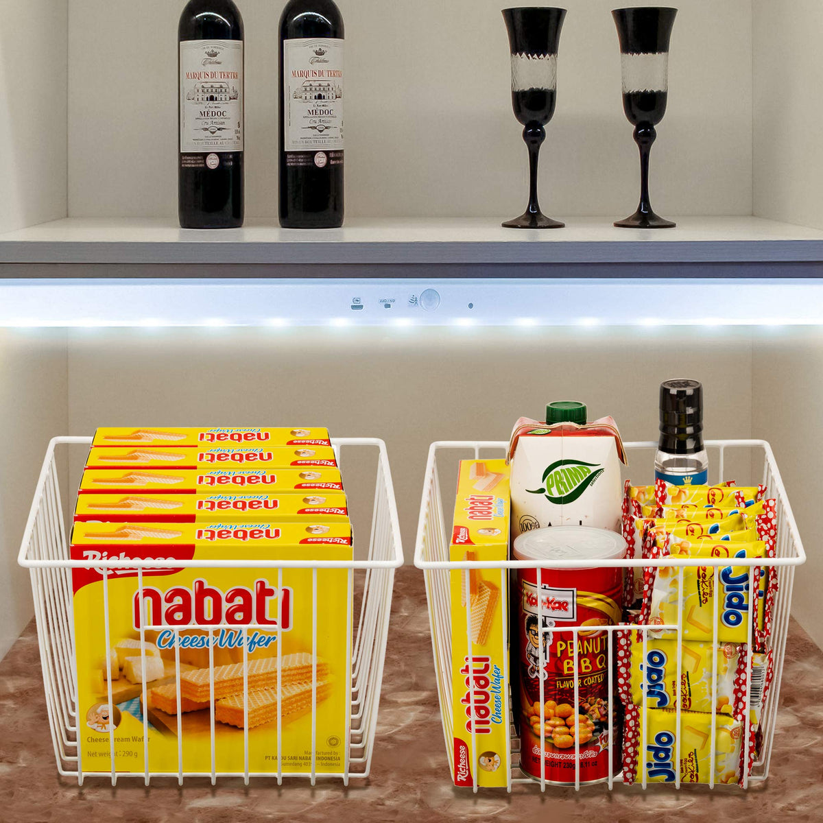Fridge Freezer Baskets (2 Count)