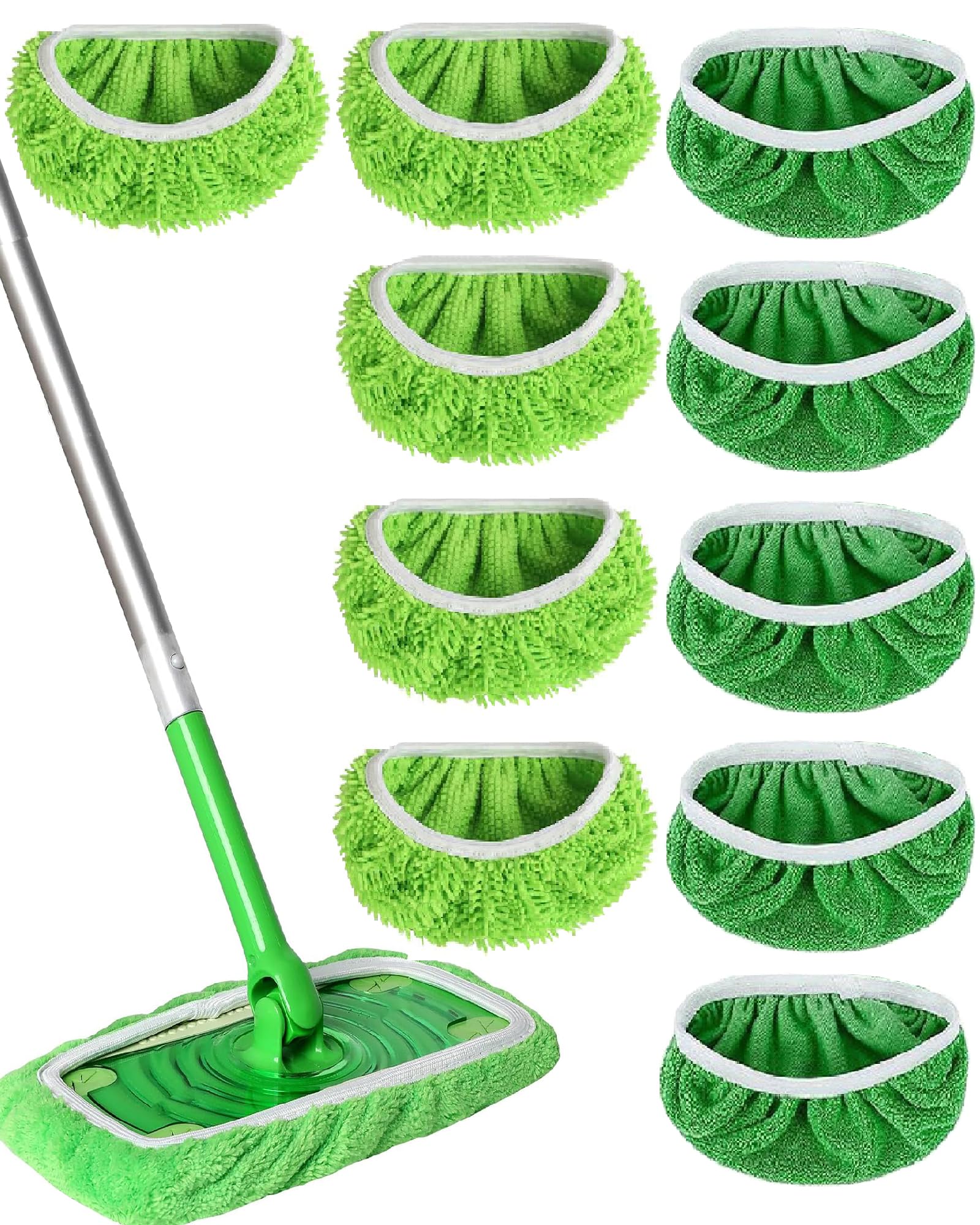 10pcs Reusable Microfiber Mop Pads for Swiffer Sweeper