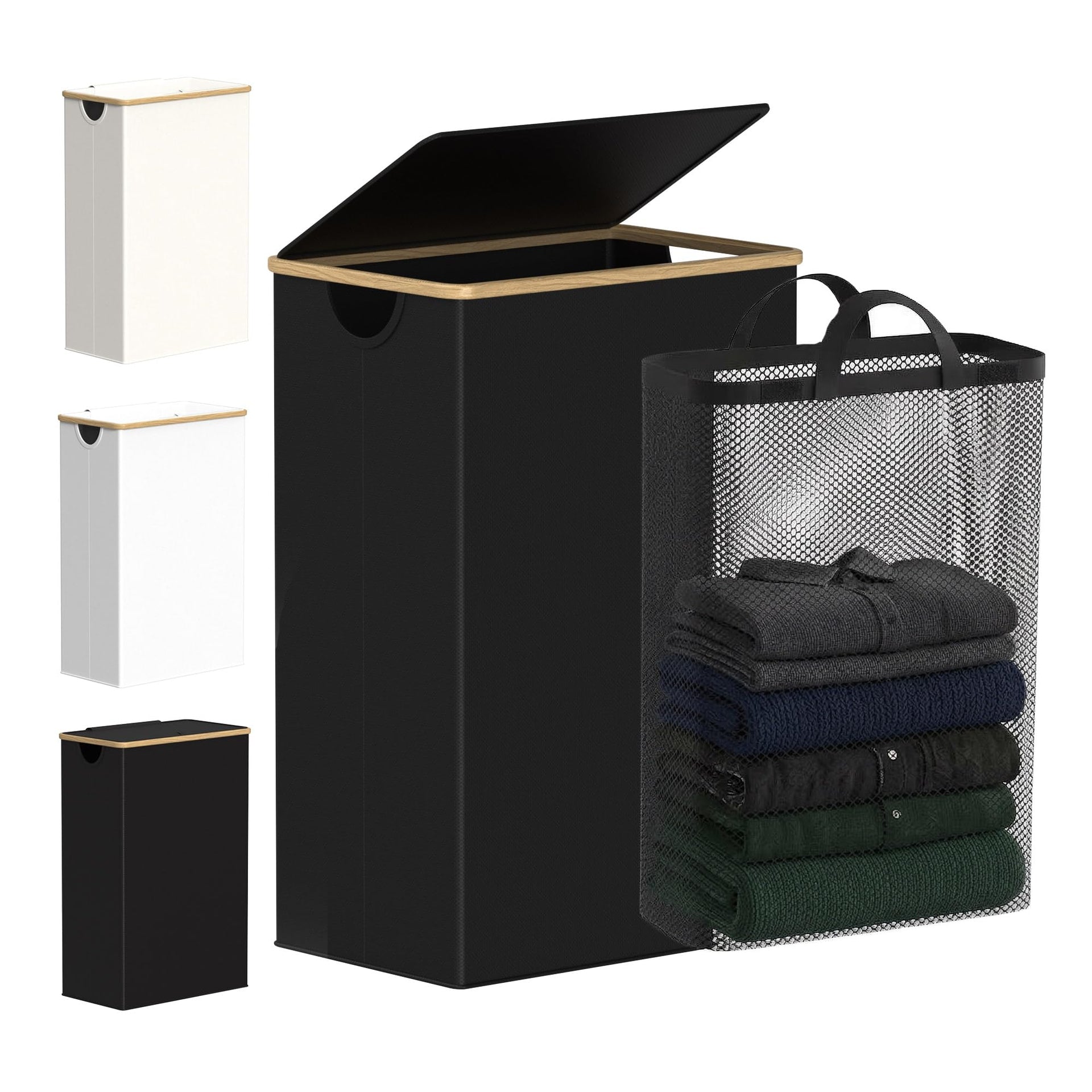 Slim Laundry Basket with Lid